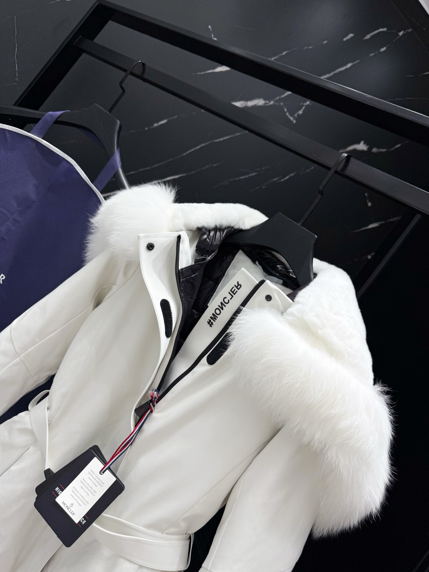 Moncler White Down Ski Jacket with Fur Hood and Belt - Stylish Winter Warmth 8 i1757777625284 7774 0 6