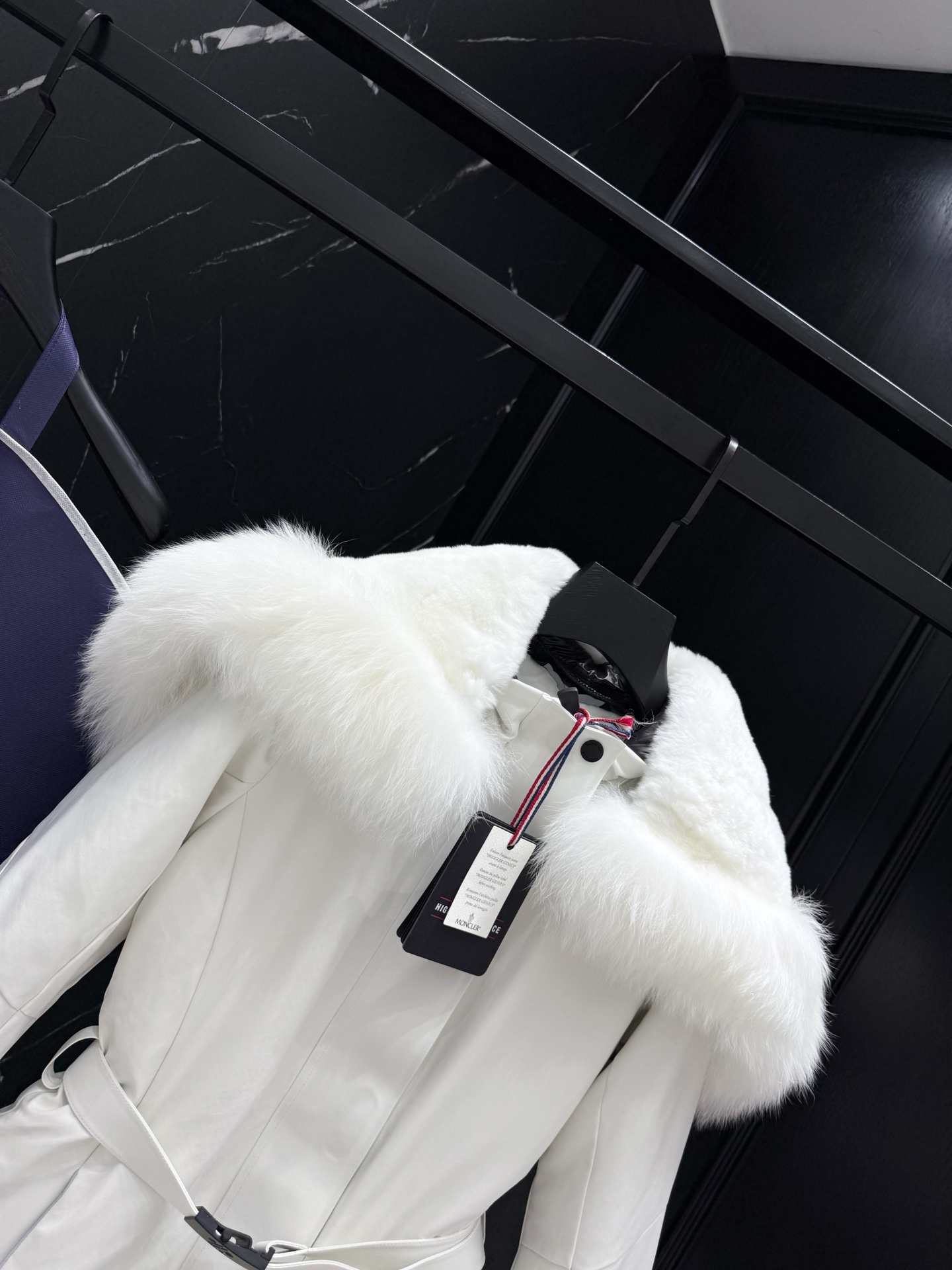 Moncler White Down Ski Jacket with Fur Hood and Belt - Stylish Winter Warmth 7 i1757777625304 1670 0 5