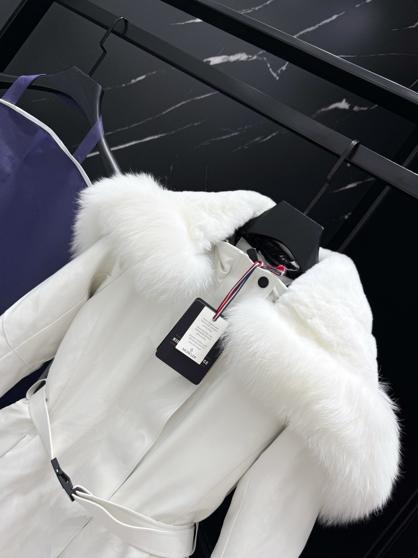 Moncler White Down Ski Jacket with Fur Hood and Belt - Stylish Winter Warmth 4 i1757777626632 4385 0 2