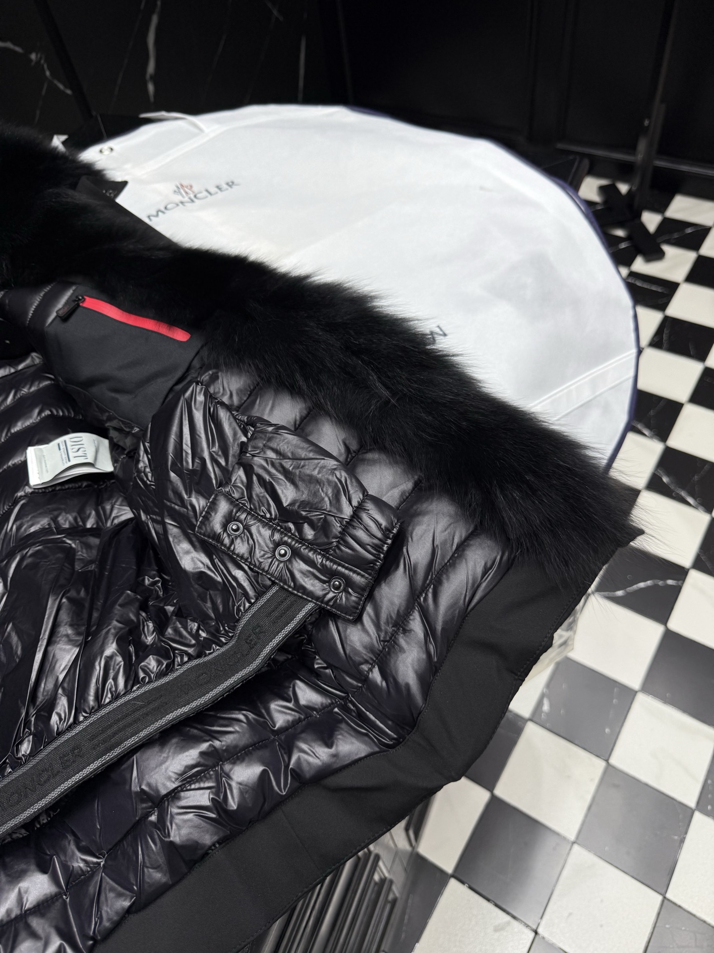 MONCLER Women's Black Down Jacket with Fur Trim - Stylish and Warm 6 i1757946157228 8329 0 4