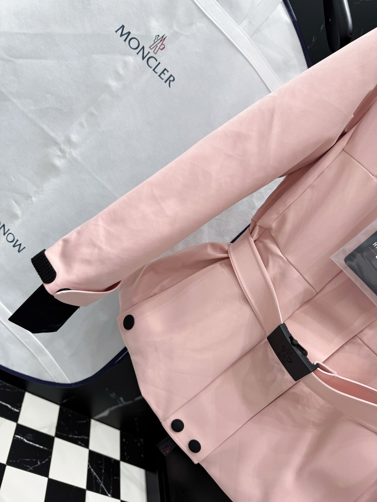MONCLER Pink Down Ski Jacket with Fur Hood and Belted Waist - Stylish Warmth 4 i1758036789189 2339 0 2