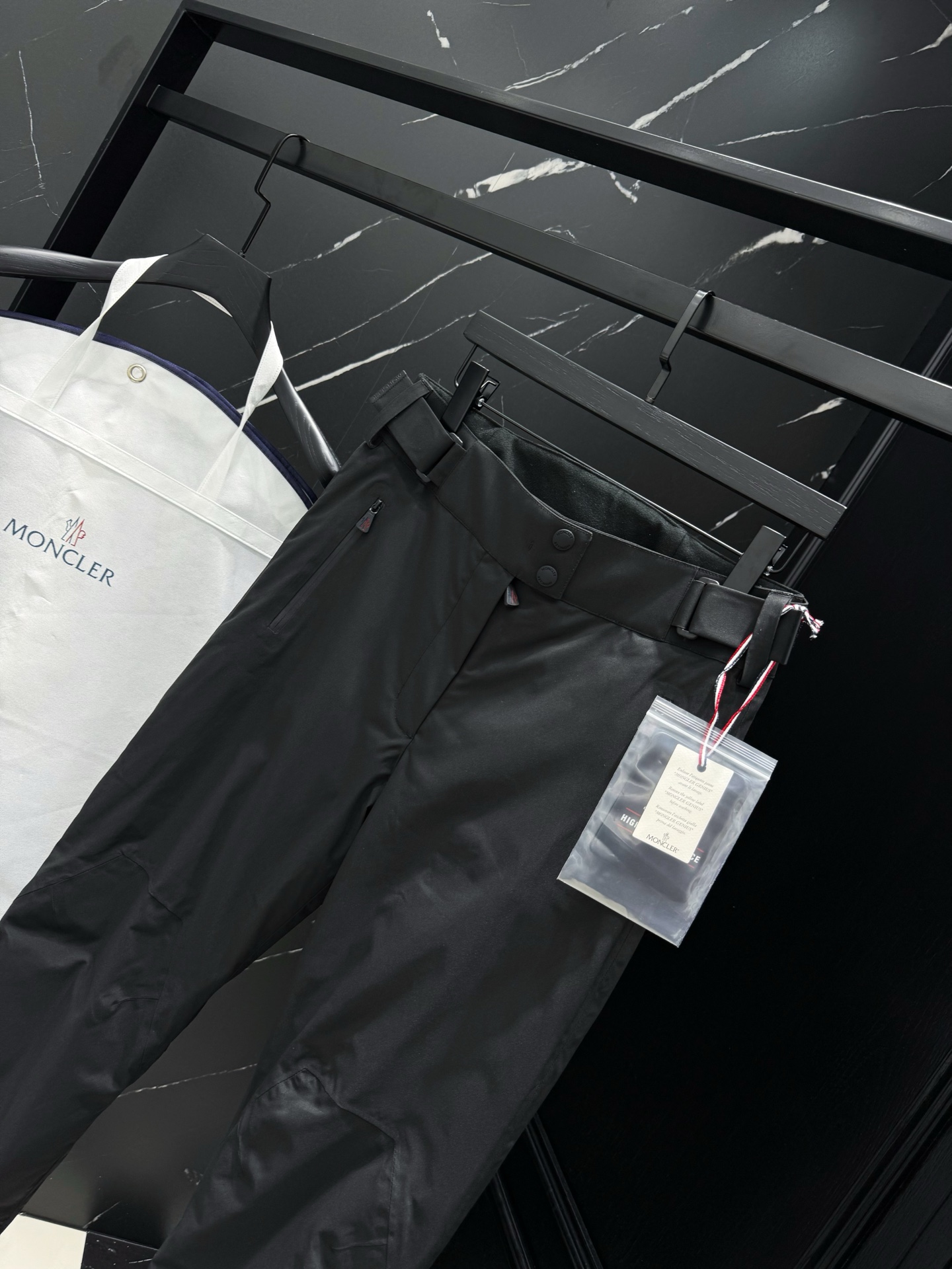 MONCLER Black Ski Pants - Waterproof and Windproof Winter Outdoor Trousers 2 i1758899652057 9921 0 1
