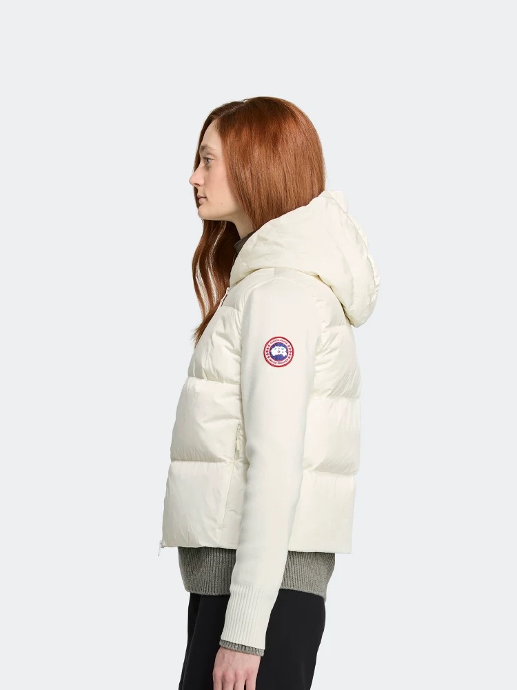 Canada Goose Cropped Padded Down Jacket for Women | Winter White
