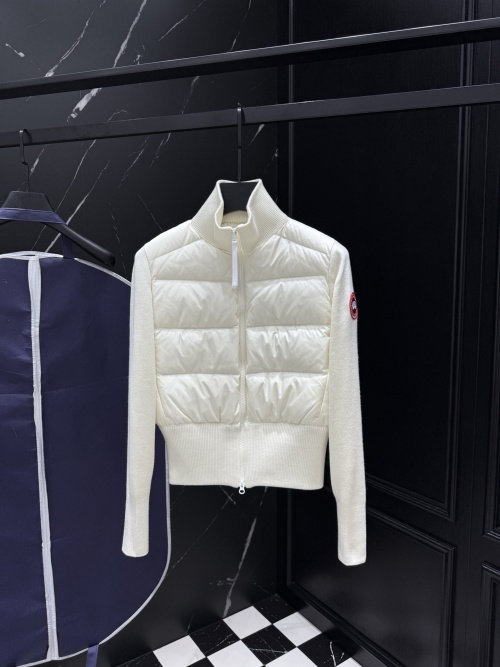 Canada Goose White Down-Filled Knit Panel Jacket - Women's Size S to XL 1 Canada Goose White Down-Filled Knit Panel Jacket - Women's Size S to XL