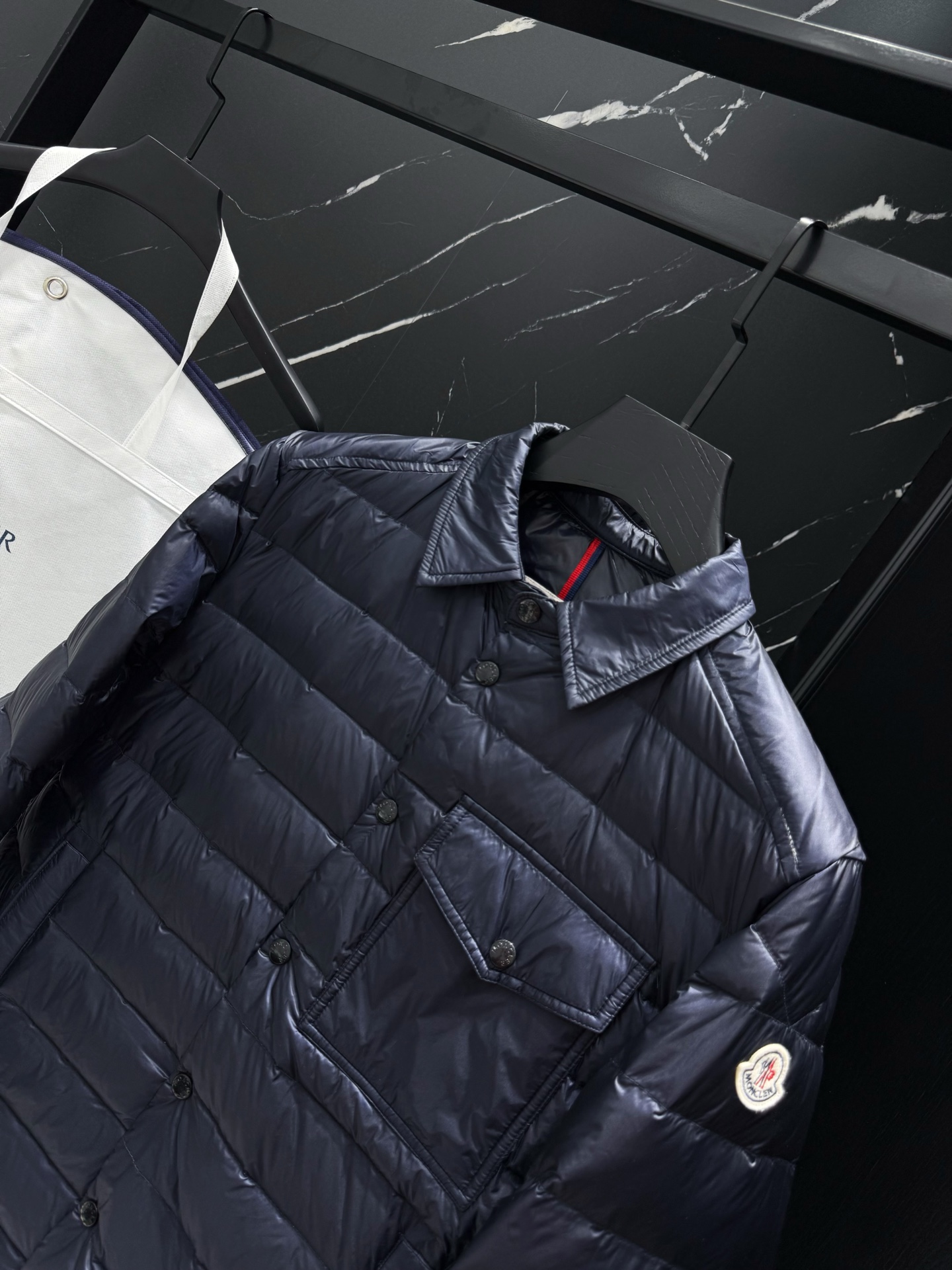 Moncler Men's Navy Down Padded Shirt Jacket Lightweight Outerwear 5 i1759677651546 6327 0 3