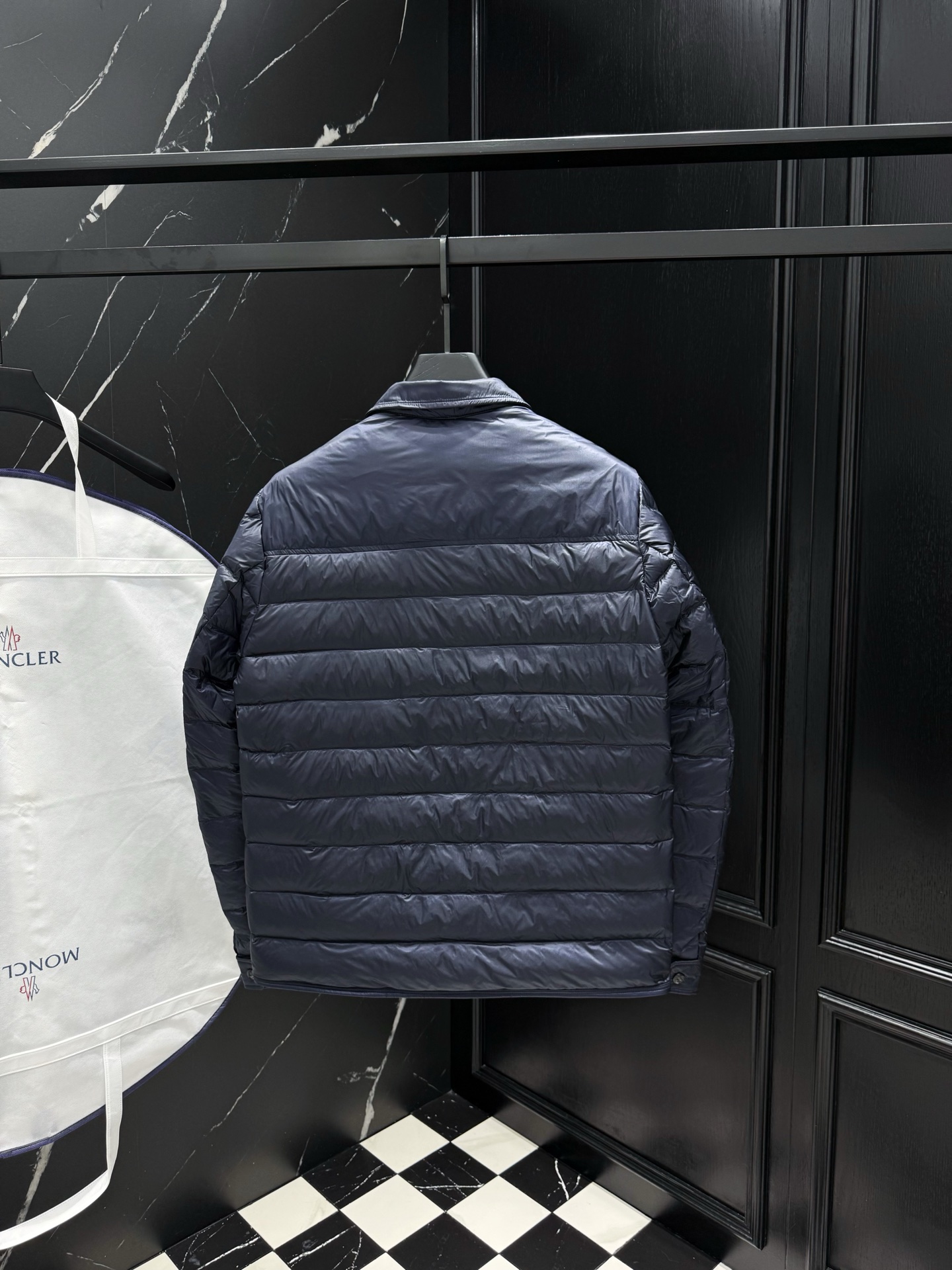 Moncler Men's Navy Down Padded Shirt Jacket Lightweight Outerwear 8 i1759677651573 25 0 6