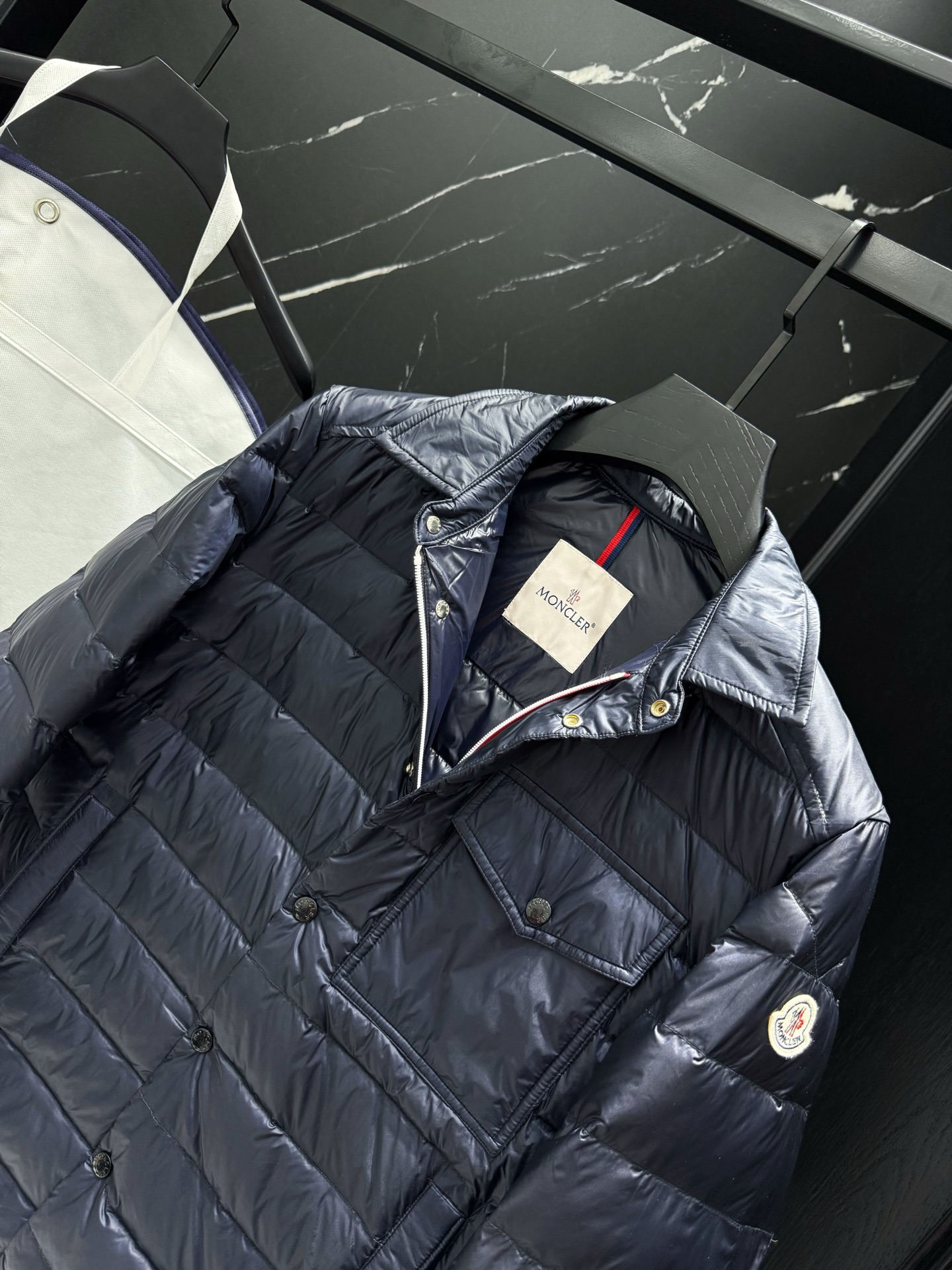 Moncler Men's Navy Down Padded Shirt Jacket Lightweight Outerwear 7 i1759677653042 6658 0 5