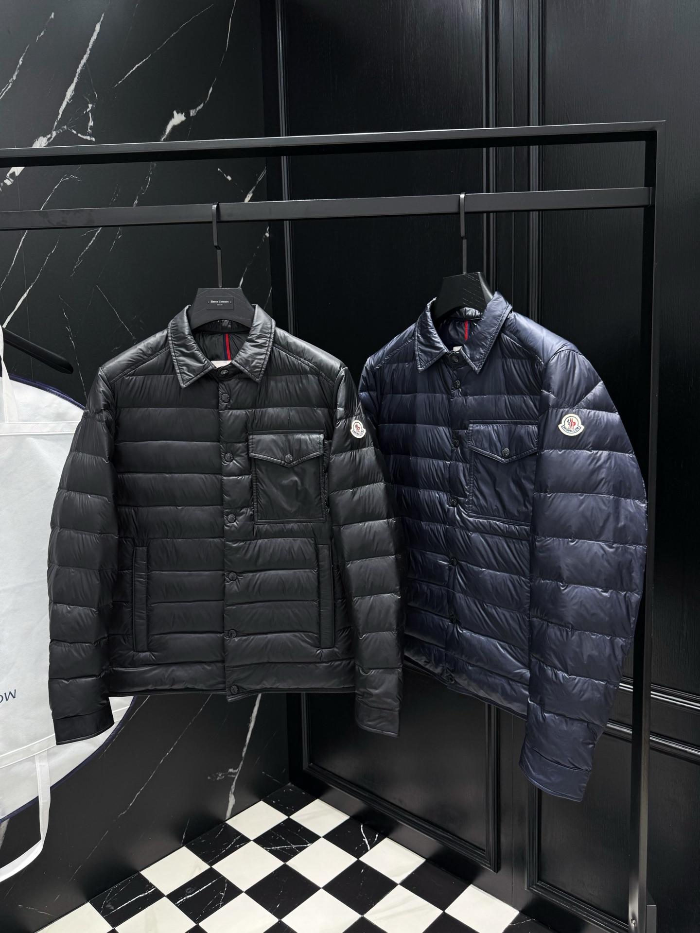 Moncler Men's Navy Down Padded Shirt Jacket Lightweight Outerwear 9 i1759677653075 8329 0 7