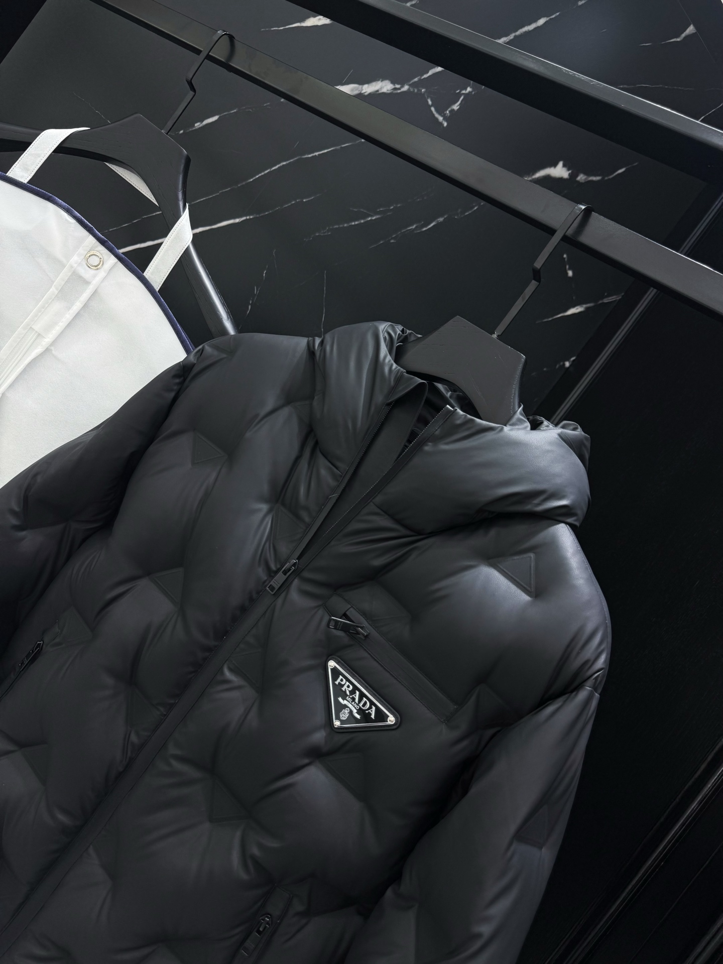 Prada 2025 Men's Black Padded Down Jacket - Ultra-Soft, Heavy-Duty, Unisex 5 i1759679027348 5937 0 3