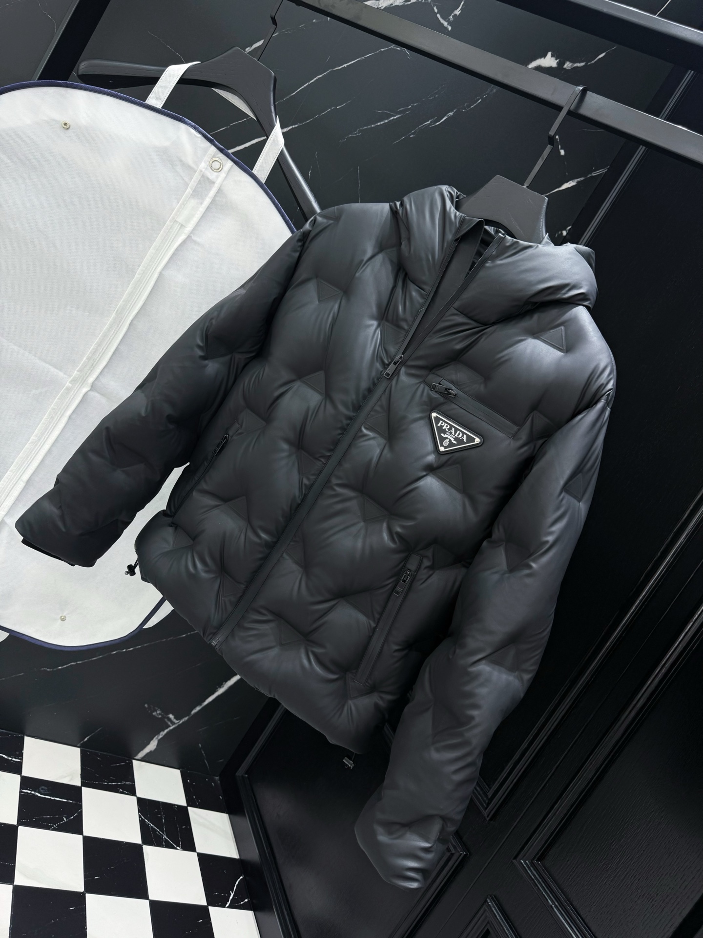 Prada 2025 Men's Black Padded Down Jacket - Ultra-Soft, Heavy-Duty, Unisex 6 i1759679027410 5244 0 4