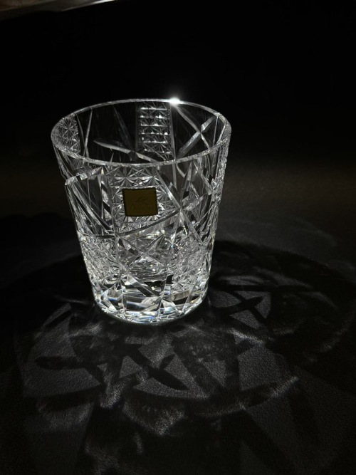 Exquisite Crystal Glass Tumbler Featuring Intricate Starburst Design - Japanese Import 1 Exquisite Crystal Glass Tumbler Featuring Intricate Starburst Design - Japanese Import