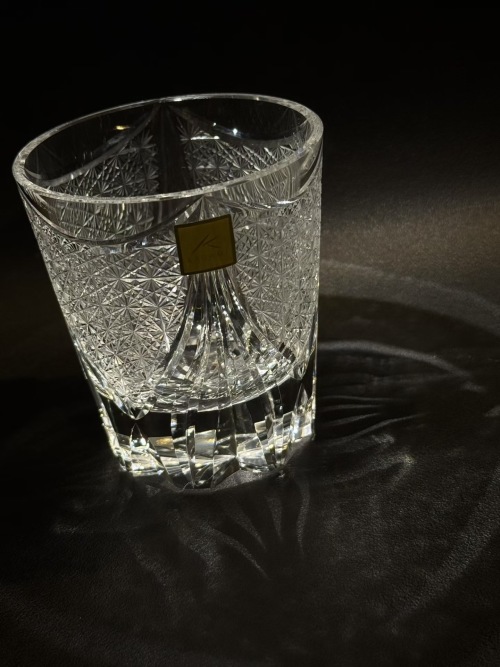 Kagami Crystal Whiskey Glass, Edo Kiriko Cut Glass, Old Fashioned Tumbler