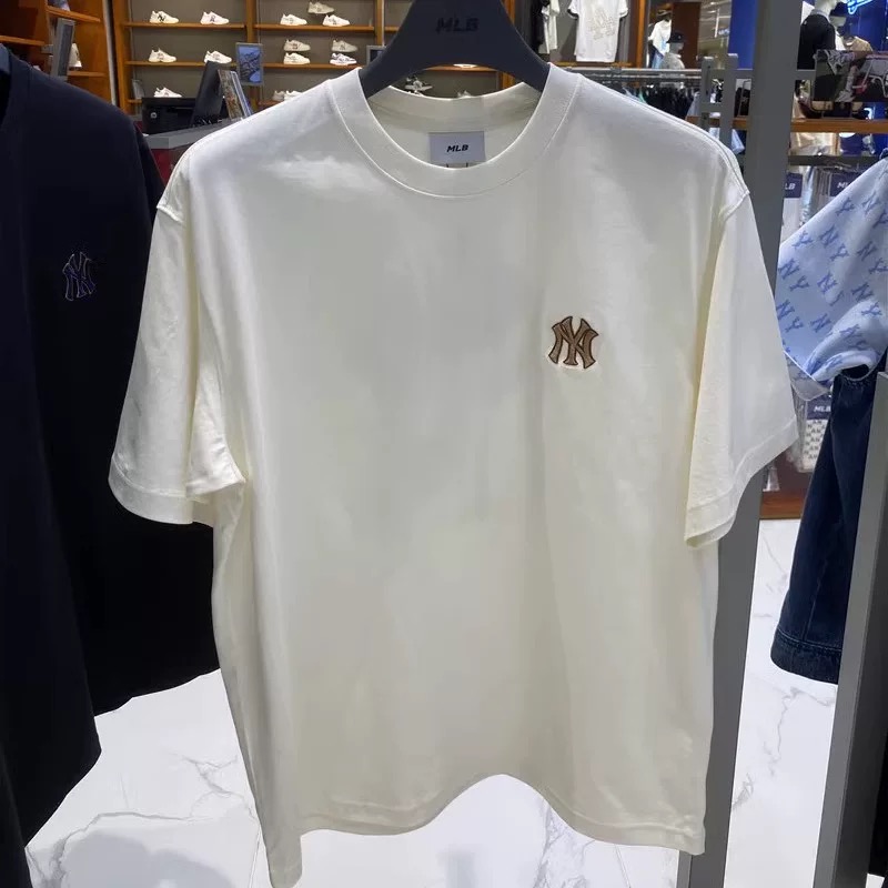 New MLB Short Sleeves: Unisex, Comfortable Fabric, Classic Logo Print, Black Almond - 图片 2