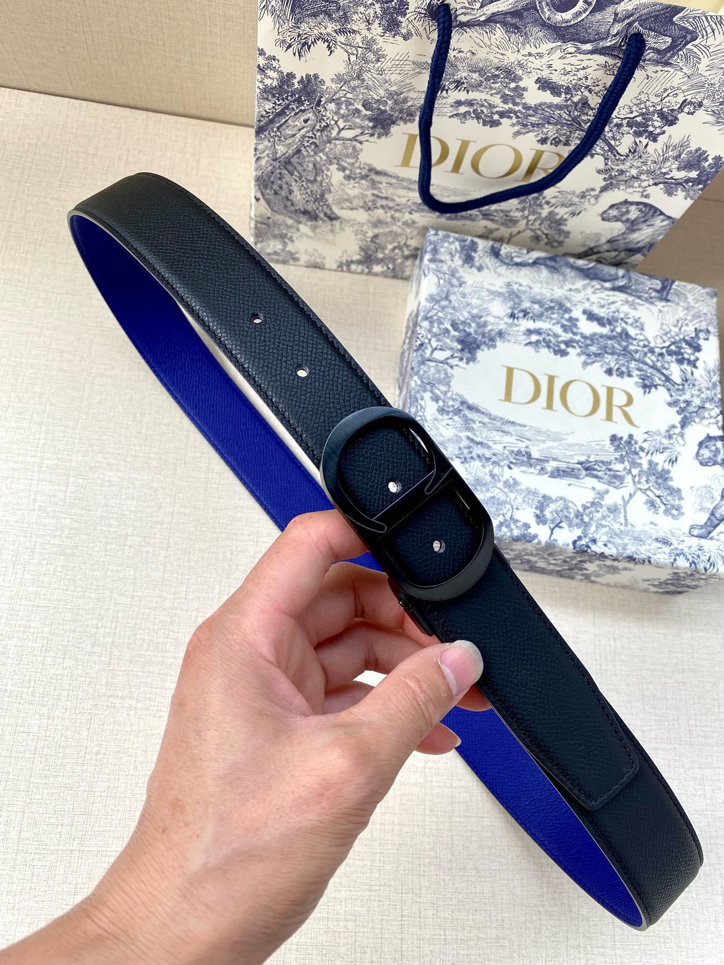 Dior Style Black Leather Men's Belts Lookbook Reference image 1
