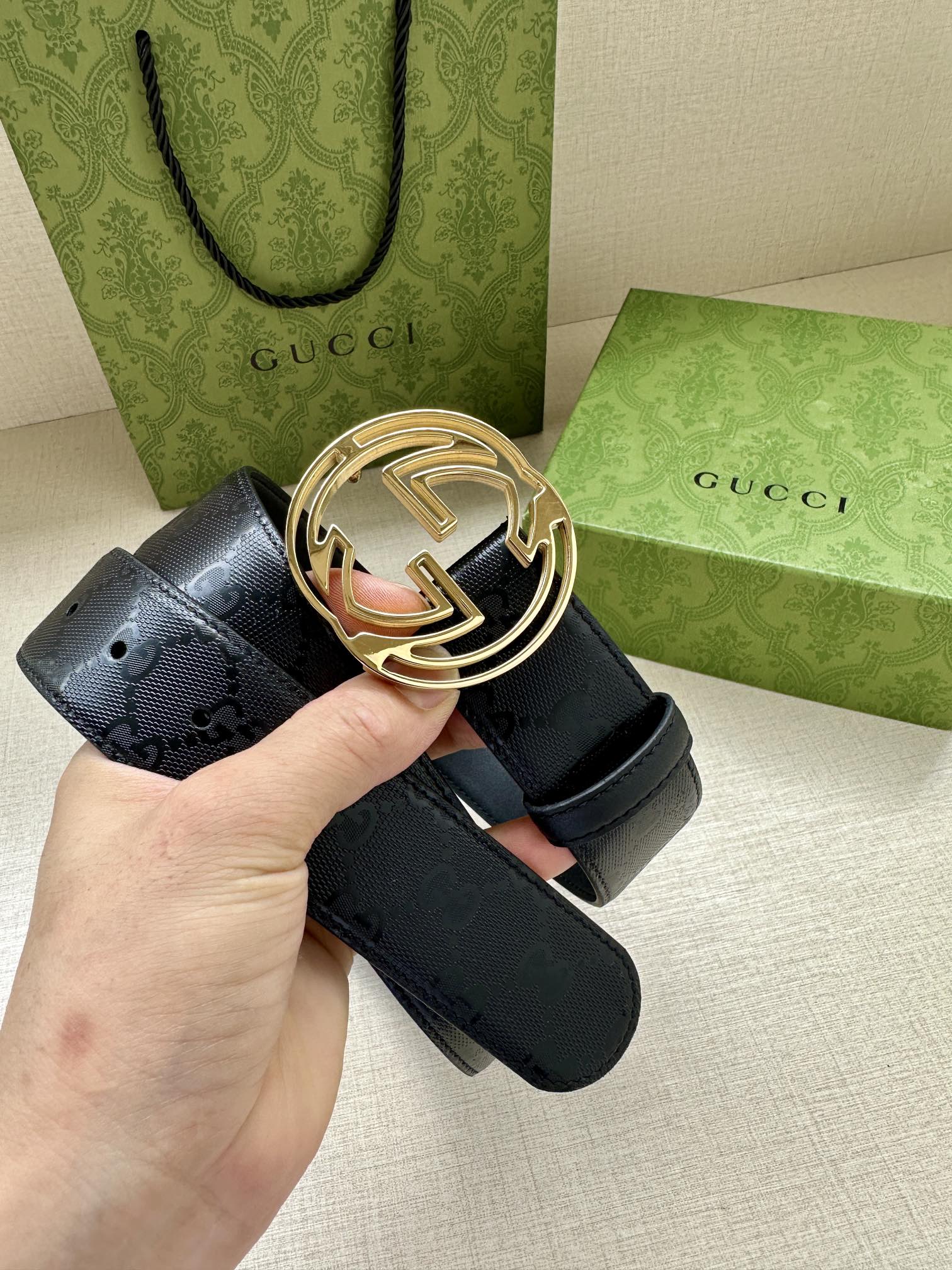 Authentic 4.0cm Gucci Male Belts & Modern GG Accessories from Marmont Series. - 图片 9
