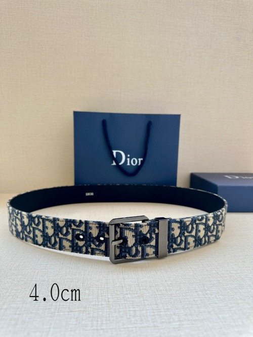 Dior Oblique Printed Belt, 40mm Adjustable Metal Buckle, Black Leather Lining 1 Dior Oblique Printed Belt, 40mm Adjustable Metal Buckle, Black Leather Lining