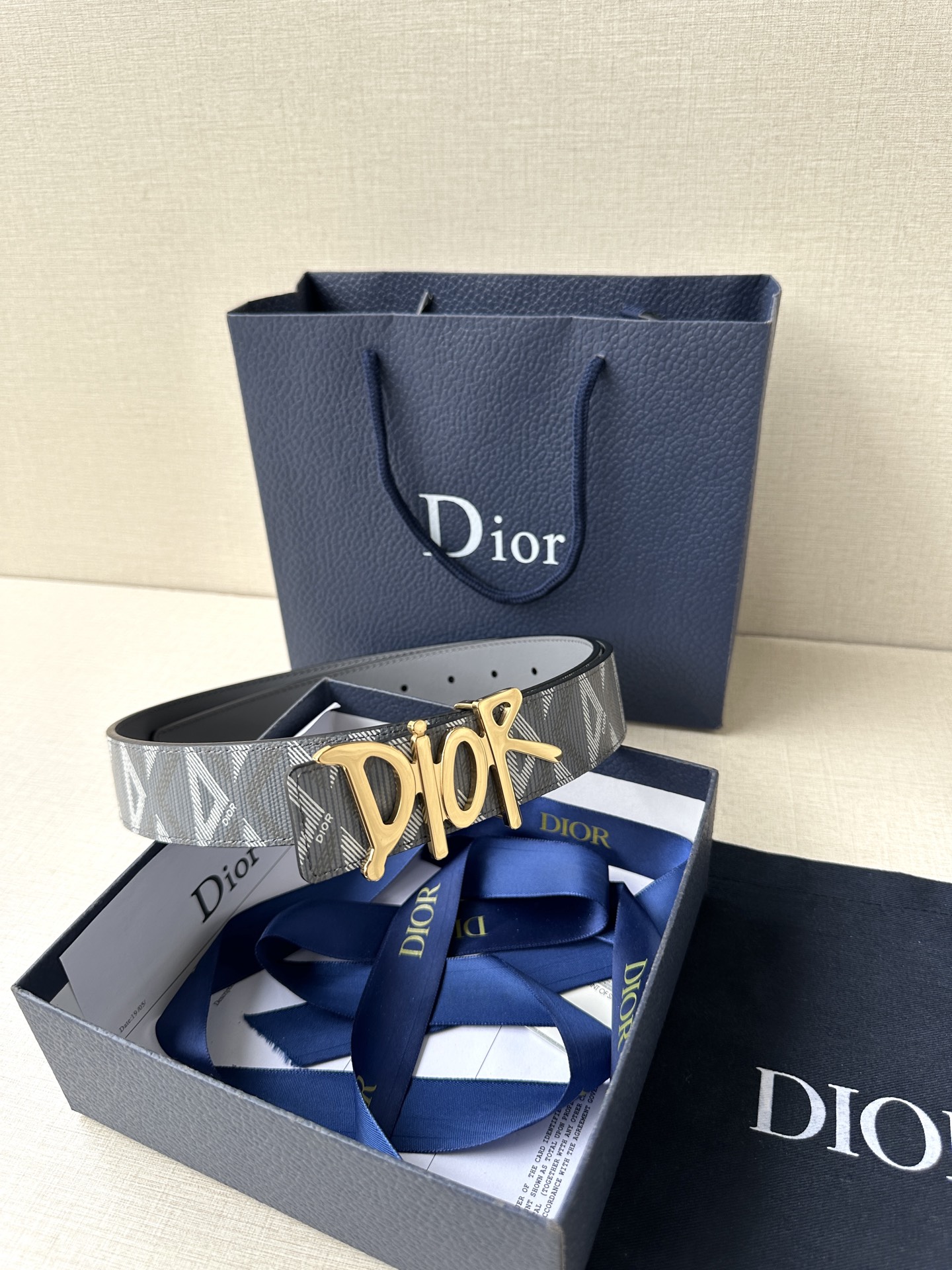 宽度3.5cm Dior 这款不锈钢金属腰带扣是春季系列新品，展示 CD Icon 标志和 Obliqu