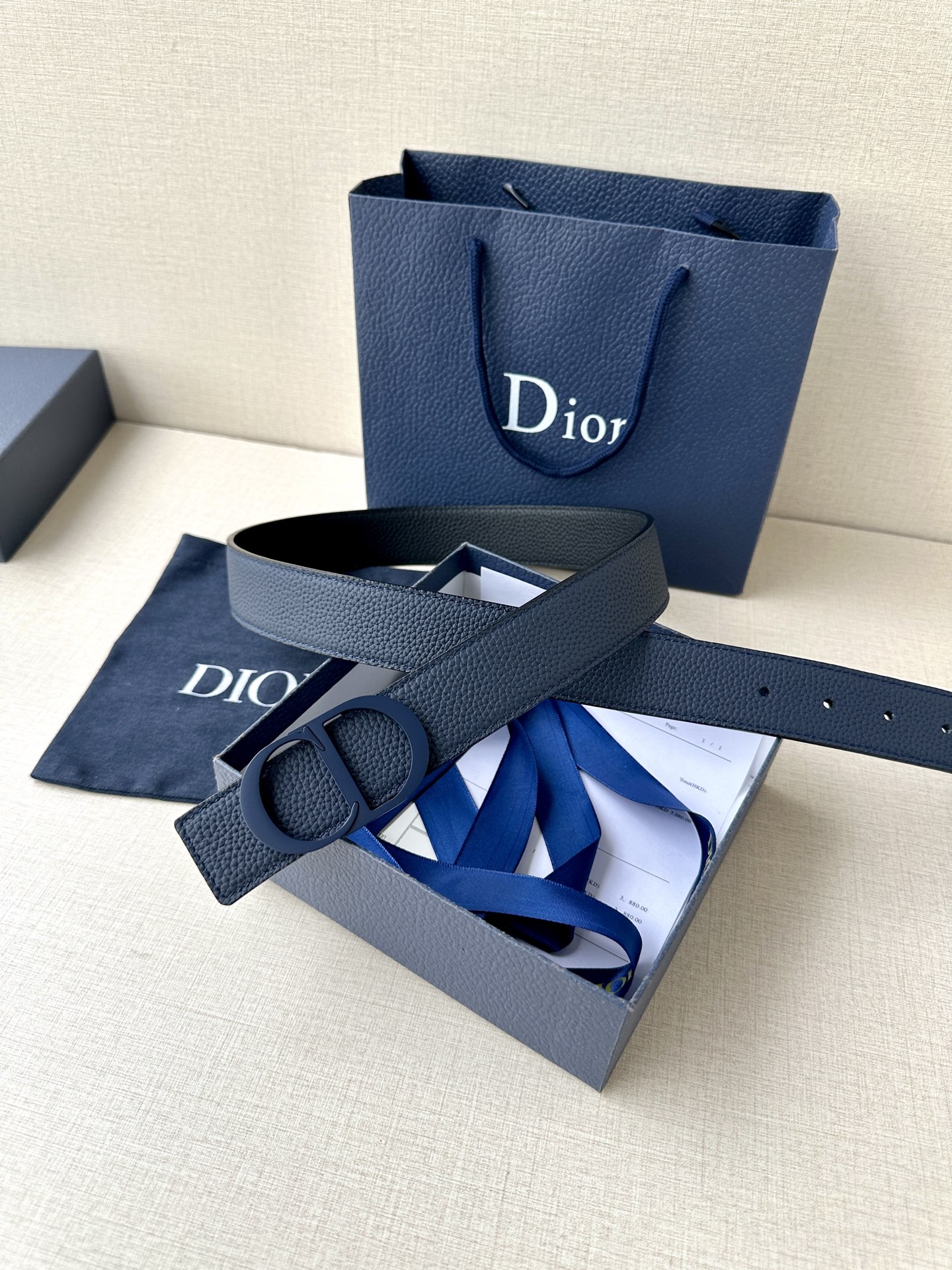 Real-Grade DIOR Belt: Elegant 3.5 cm Width with CD Icon Logo in Green - 图片 5