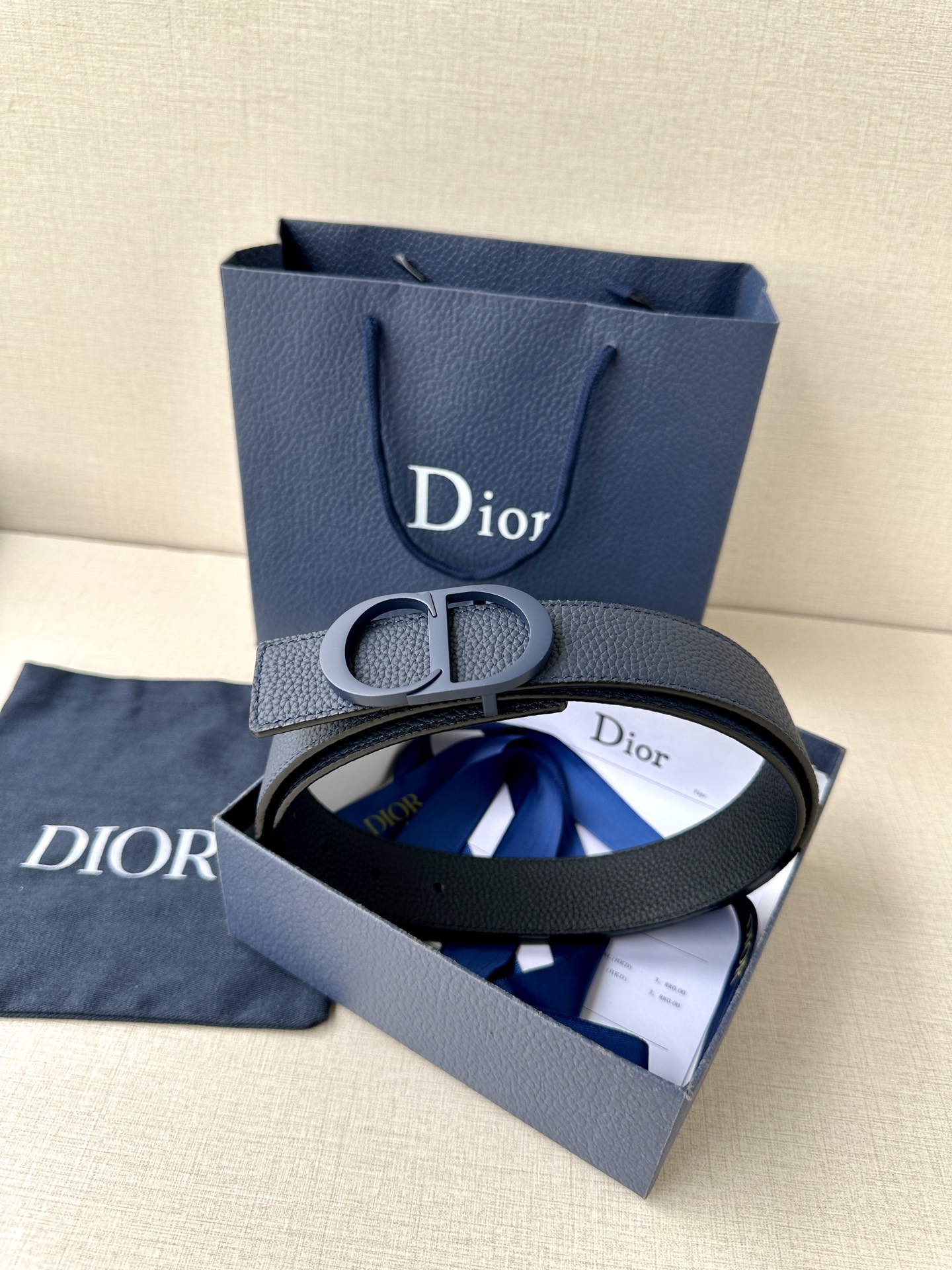 Real-Grade DIOR Belt: Elegant 3.5 cm Width with CD Icon Logo in Green - 图片 4