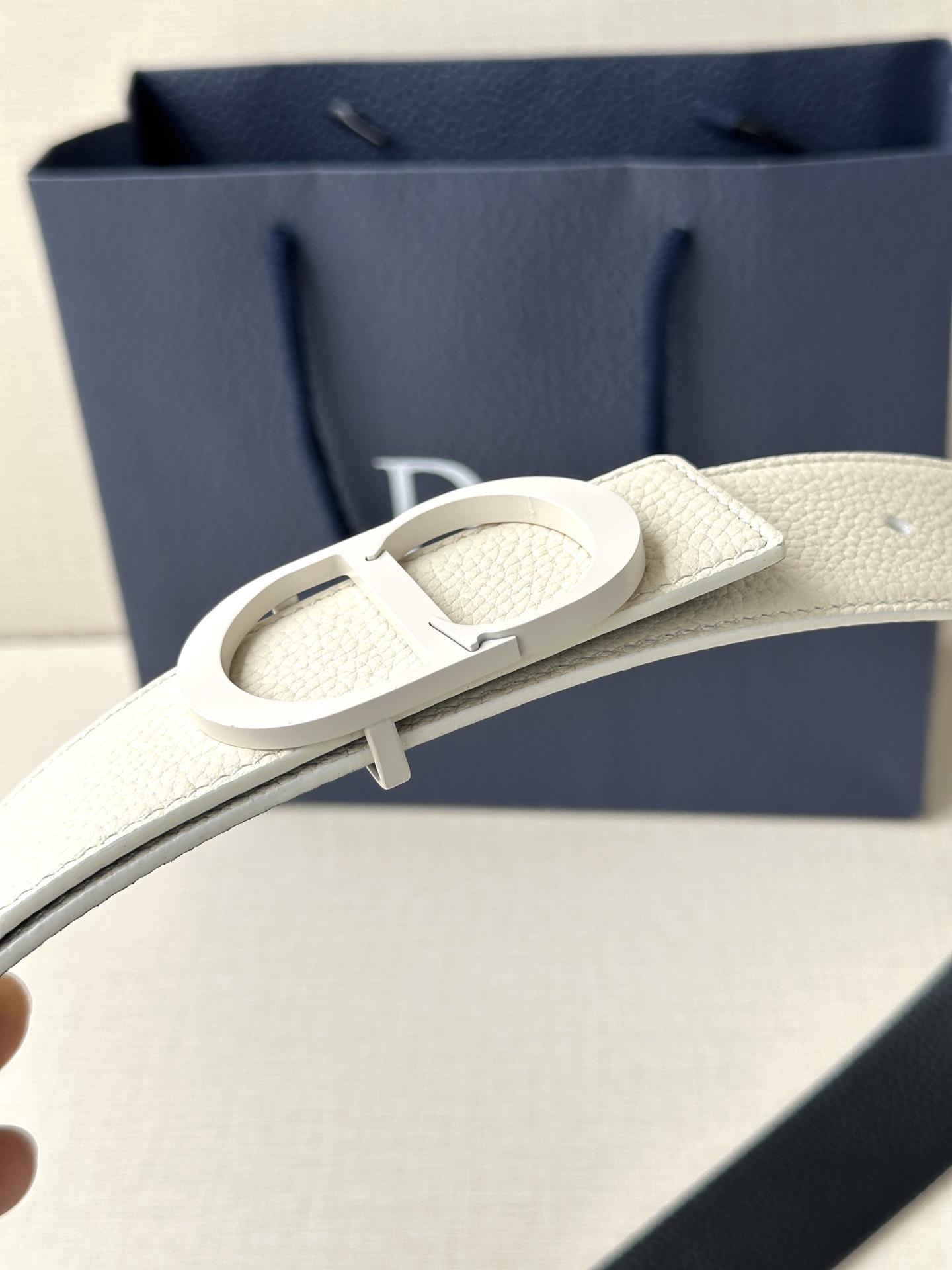 Luxury DIOR Belt: Real-Grade 3.5cm Width, Green Dummies, CD Icon Logo. - 图片 2