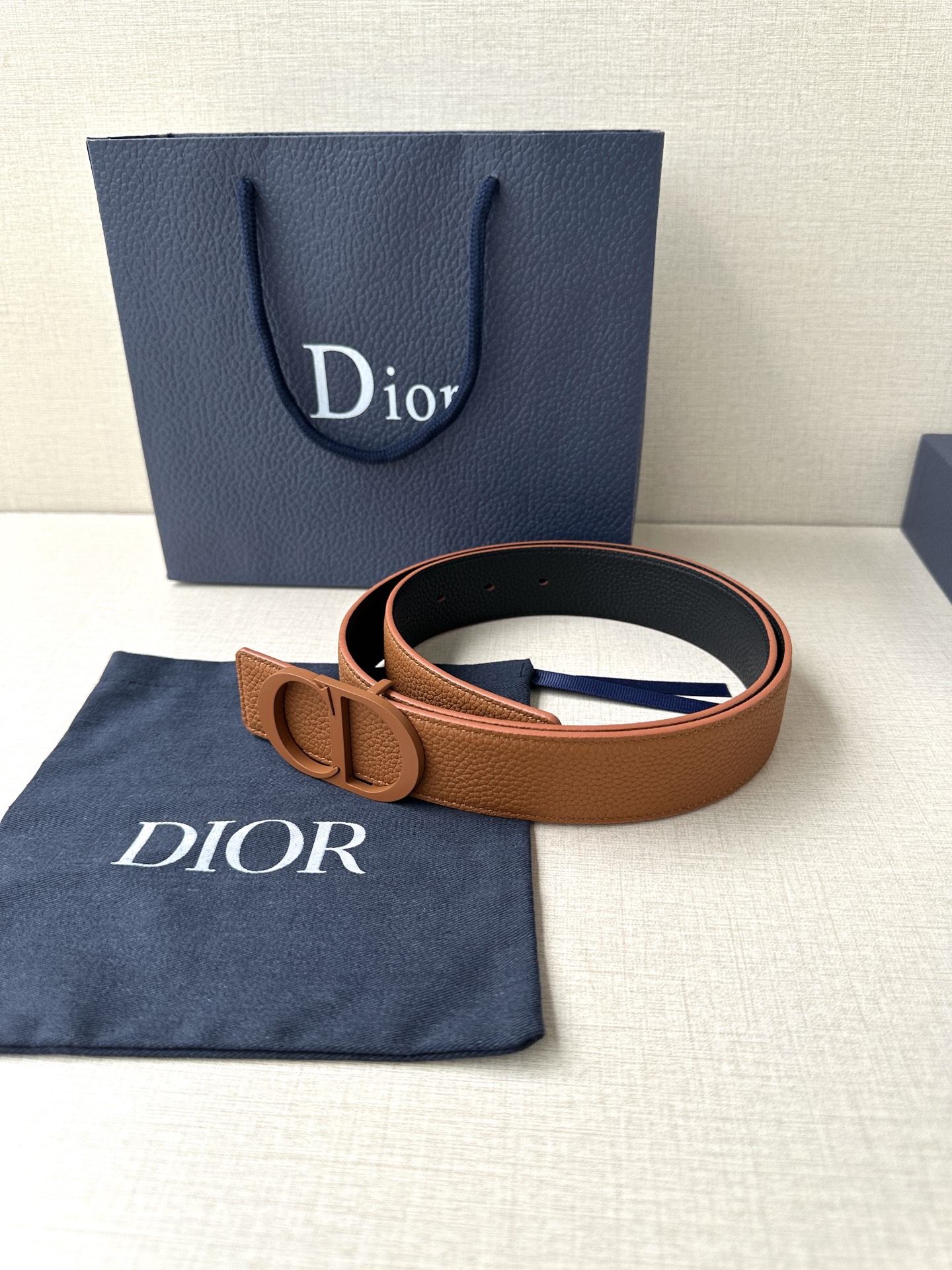 Luxury Real-Grade DIOR Belt: 3.5cm Width, Green Dummies, CD Icon Logo - 图片 3