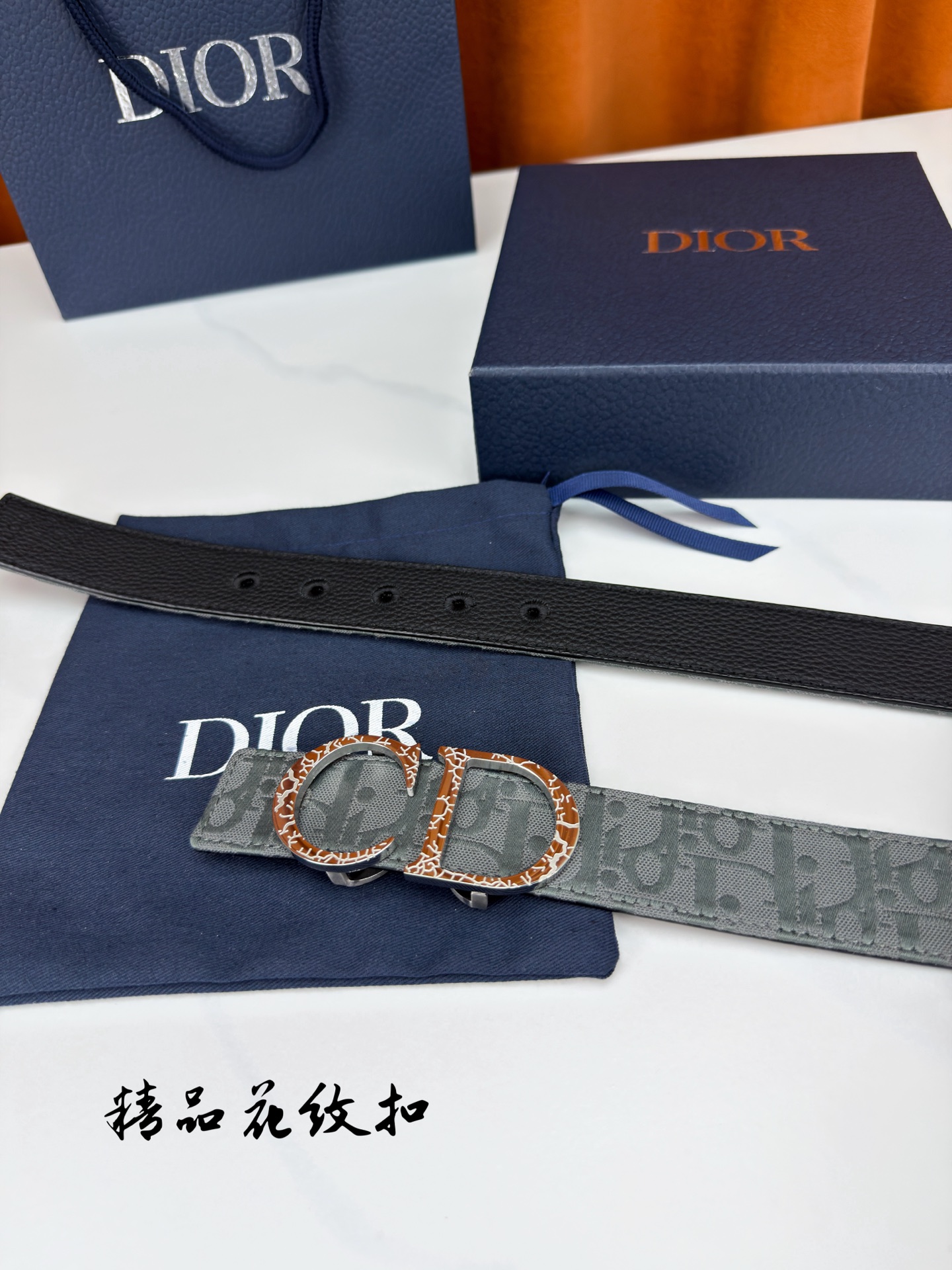 Dior 宽度3.5cm双面腰带 老花提花帆布搭配荔枝纹皮革-Chinese UA Cheap High Quatity Brand Clothes Bags handbags Sneakers wholesale wholesaler seller from China Factory suppliers Fashion Clothing Shoes best Quality Beautiful Price Dior 宽度3.5cm双面腰带 老花提花帆布搭配荔枝纹皮革