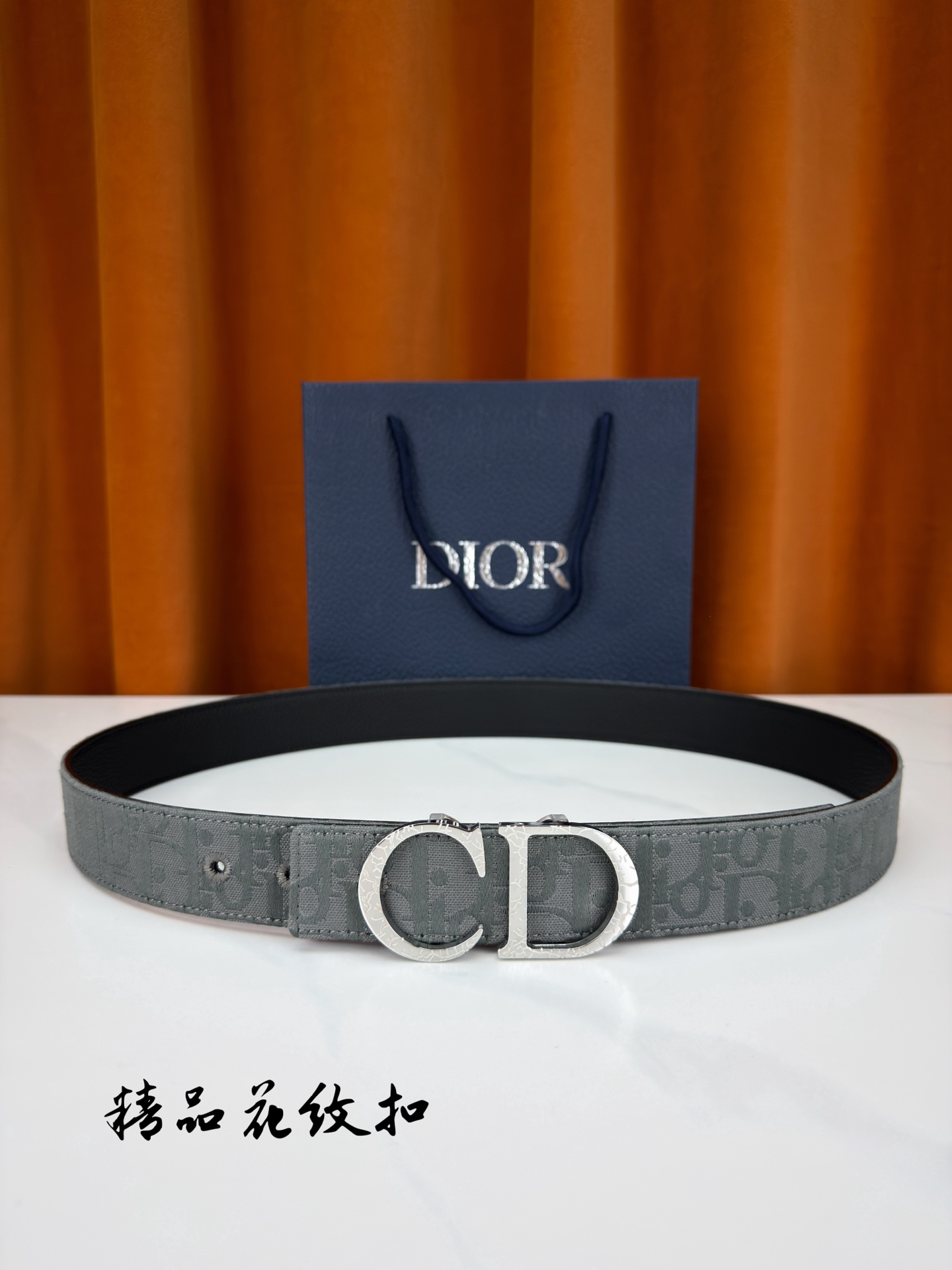 Dior 宽度3.5cm双面腰带 老花提花帆布搭配荔枝纹皮革-Chinese UA Cheap High Quatity Brand Clothes Bags handbags Sneakers wholesale wholesaler seller from China Factory suppliers Fashion Clothing Shoes best Quality Beautiful Price Dior 宽度3.5cm双面腰带 老花提花帆布搭配荔枝纹皮革