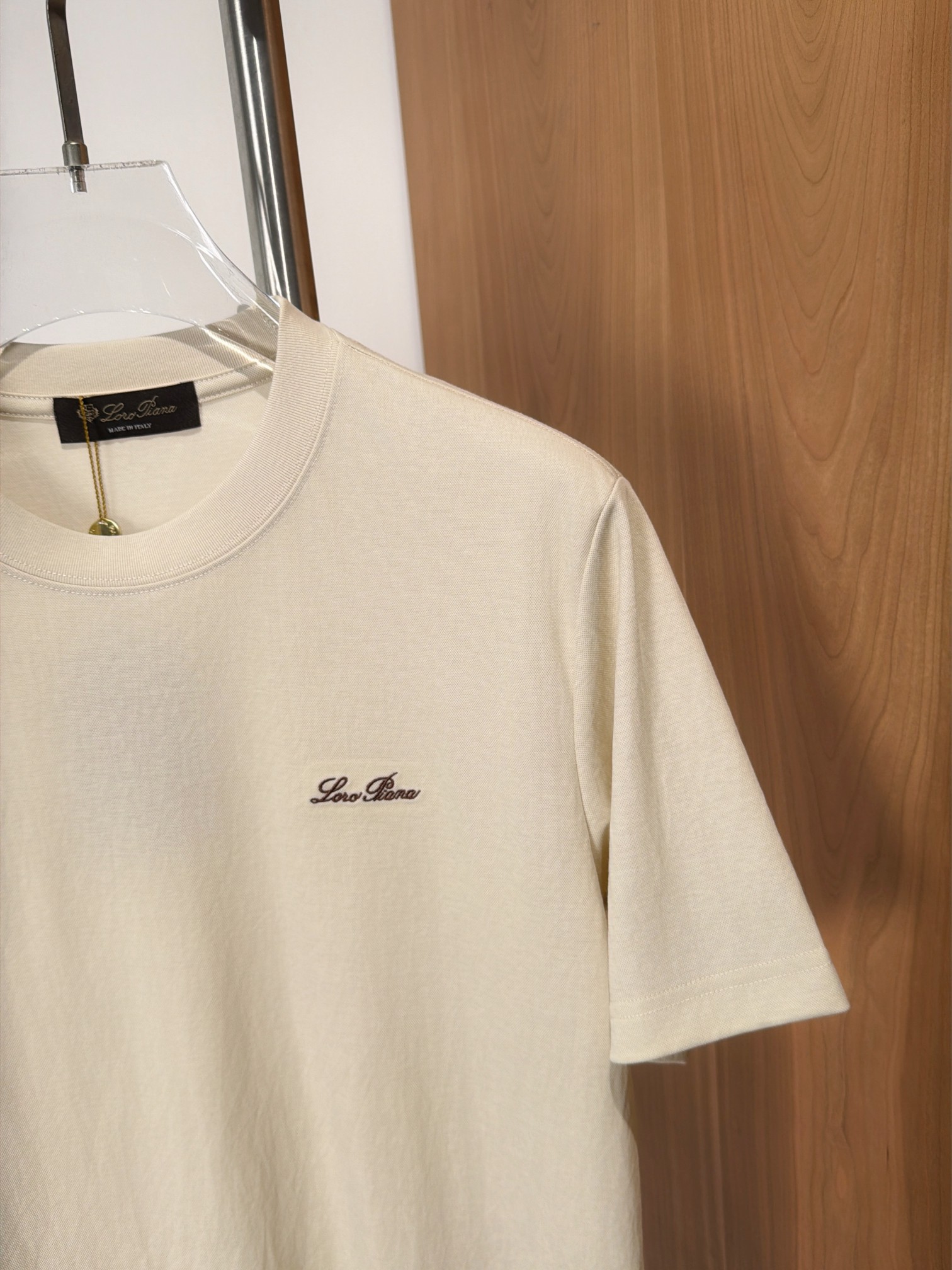 Футболка Loro Piana круглой формы из текстурированного материала