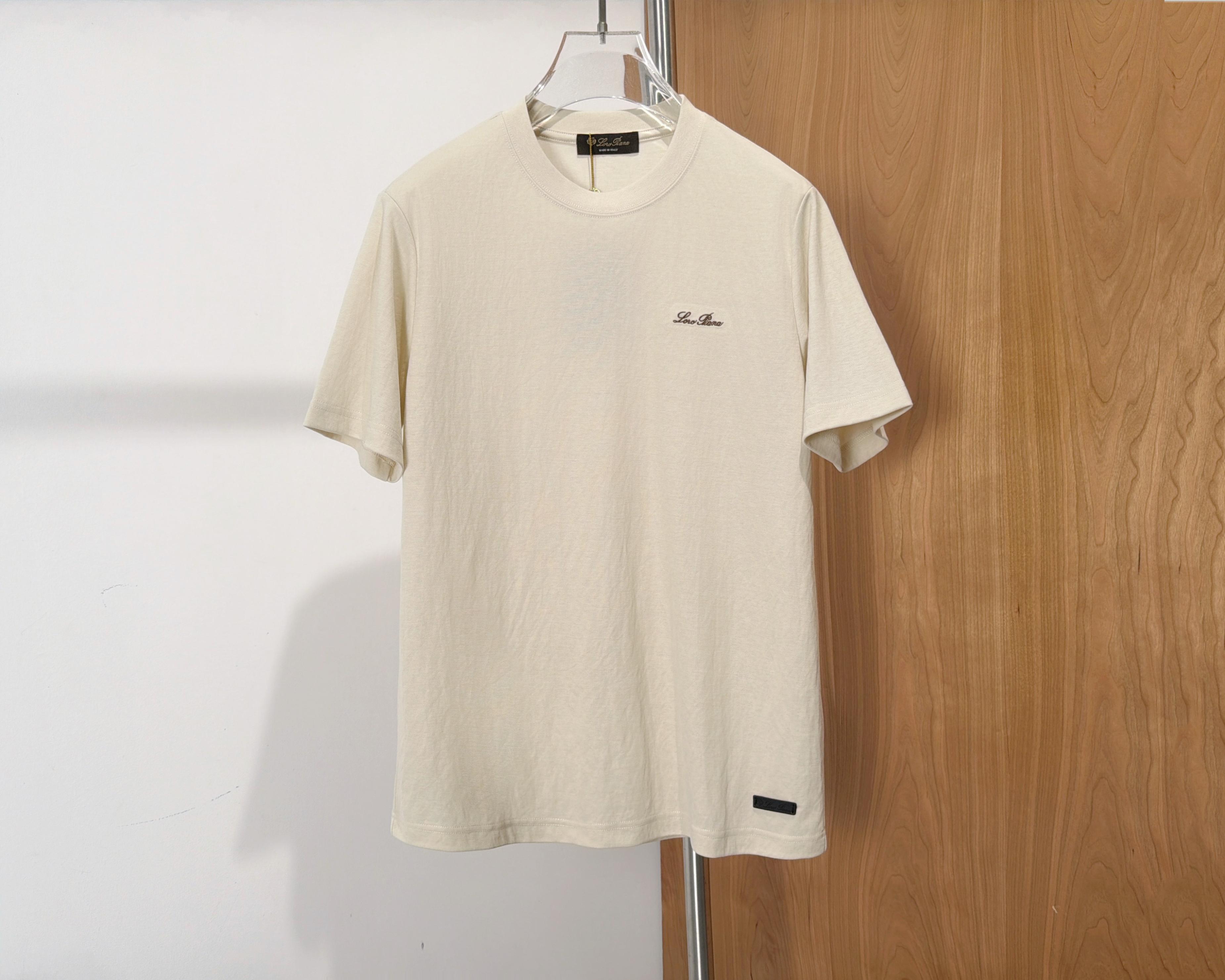 Футболка Loro Piana круглой формы из текстурированного материала