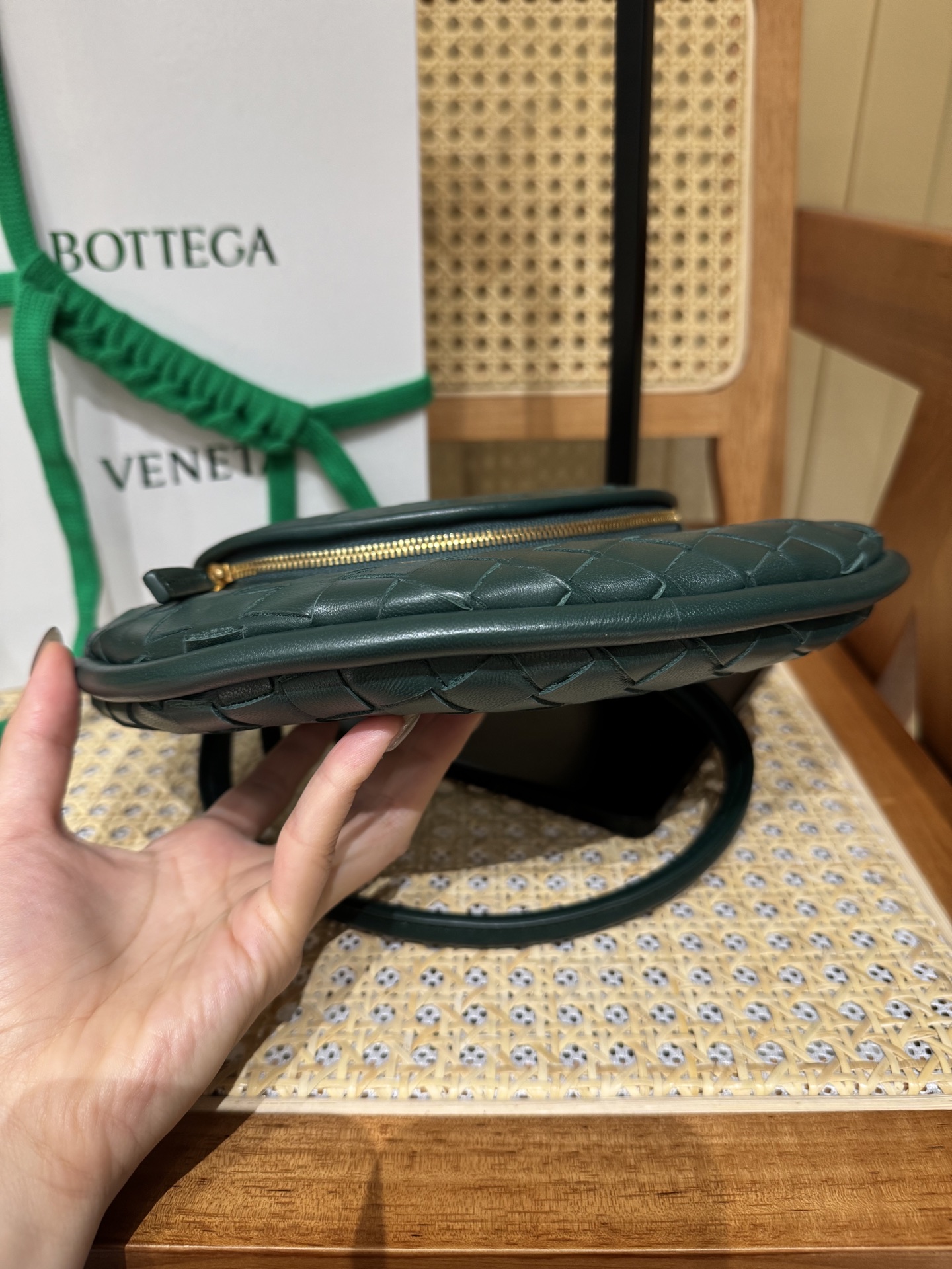 Bottega Veneta Gemelli Small Emerald Green Woven Shoulder Bag 9 i1740536929256 7683 0 7