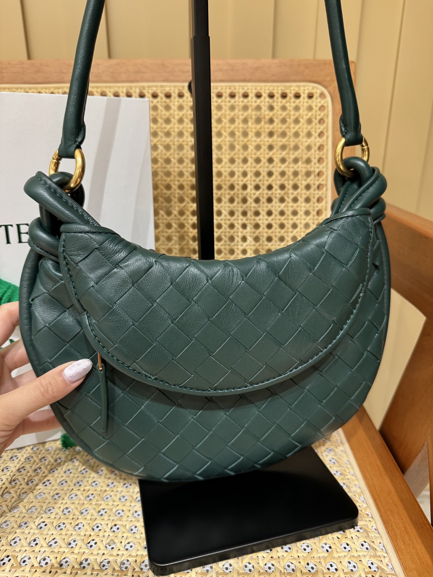 Bottega Veneta Gemelli Small Emerald Green Woven Shoulder Bag 3 i1740536938182 1585 0 1
