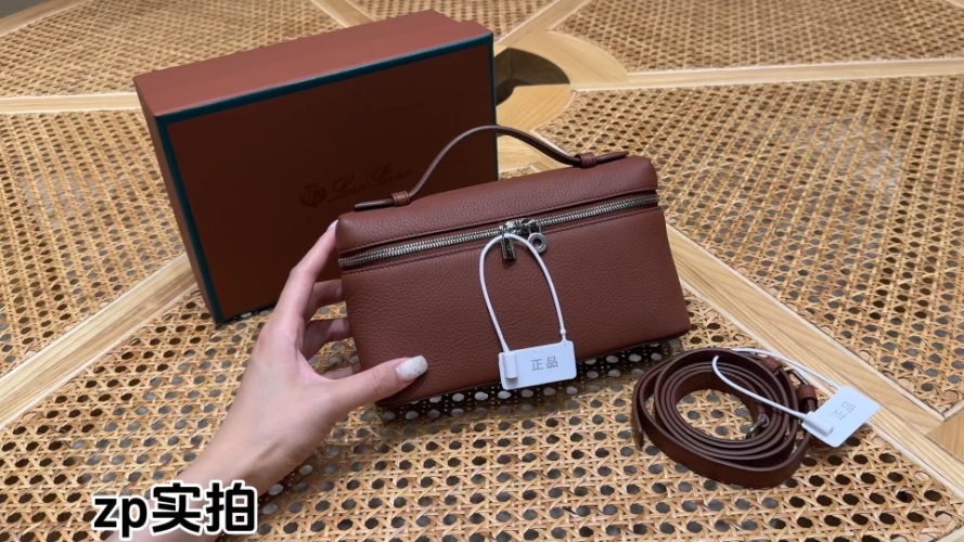 Loro Piana Kummel L19 Brick Red Leather Handbag with Shoulder Strap 1 Loro Piana Kummel L19 Brick Red Leather Handbag with Shoulder Strap