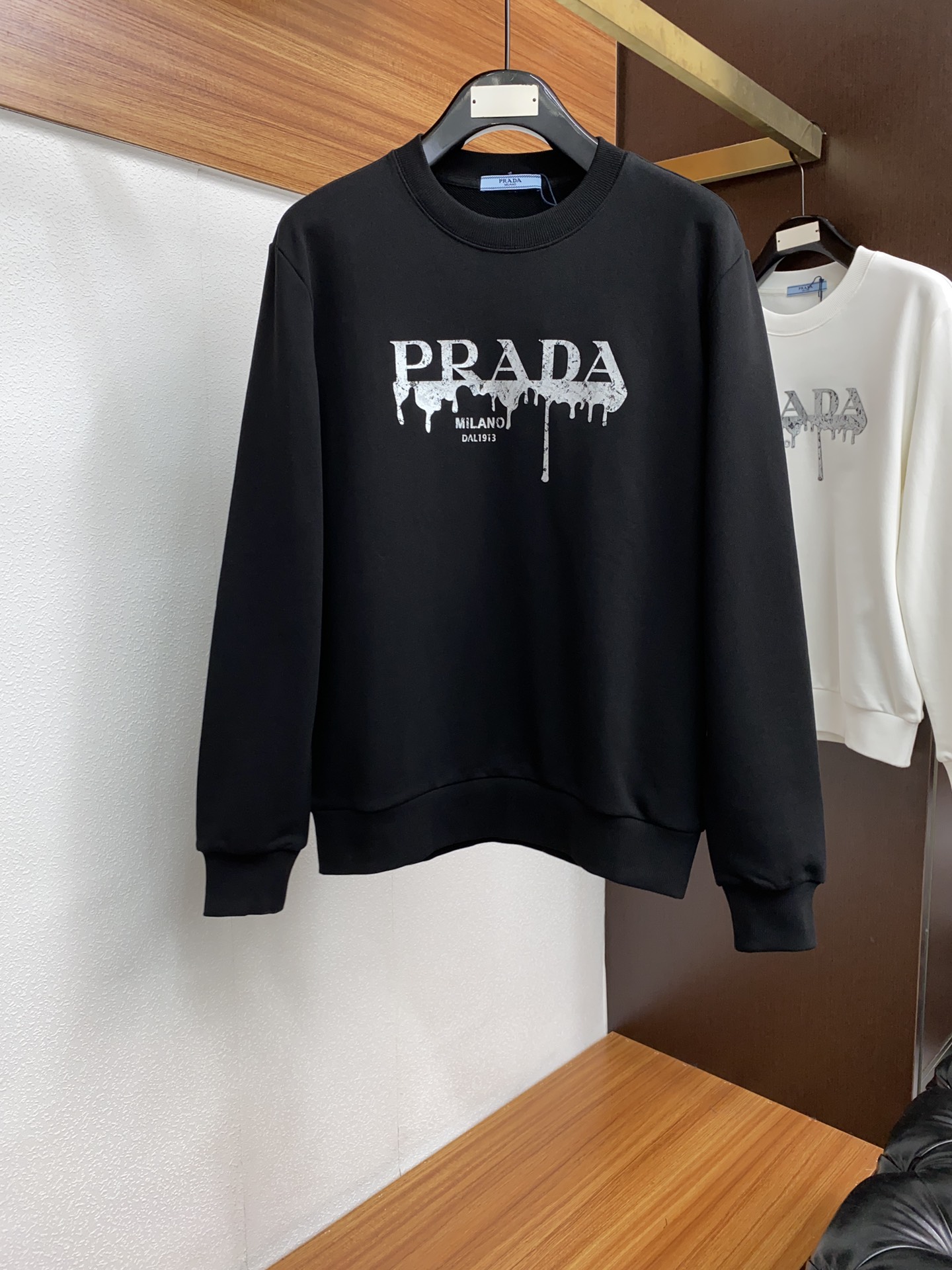 Prada Clothing Sweatshirts Unisex Cotton Fall/Winter Collection Vintage Long Sleeve