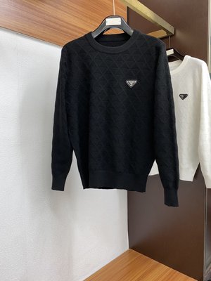 Prada Good Clothing Knit Sweater Sweatshirts Knitting Wool Fall/Winter Collection Fashion