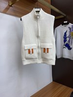 Hermes Replicas
 Clothing Waistcoats Embroidery Cashmere Knitting Wool Fall/Winter Collection