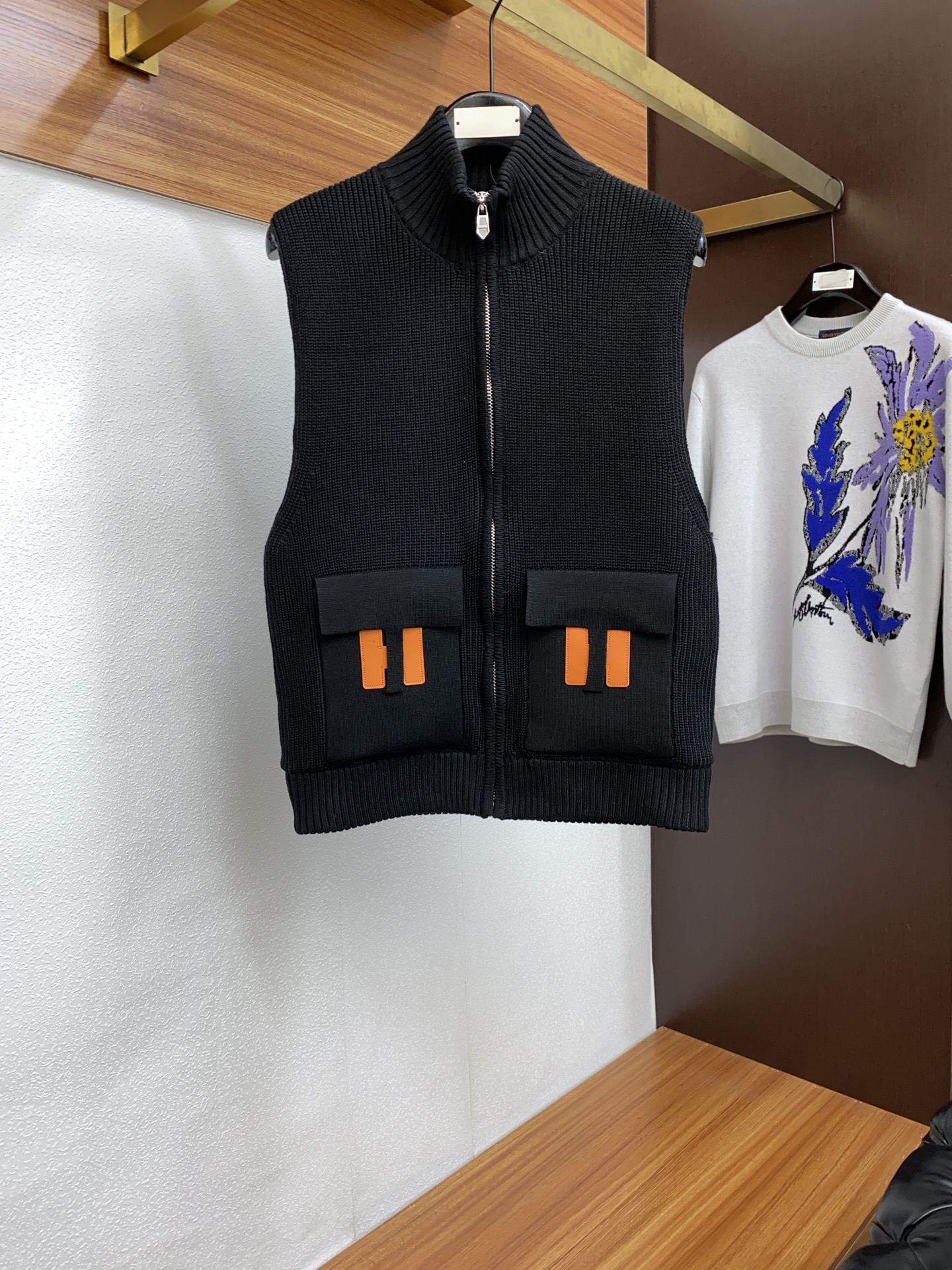 Hermes Wholesale Clothing Waistcoats Embroidery Cashmere Knitting Wool Fall/Winter Collection