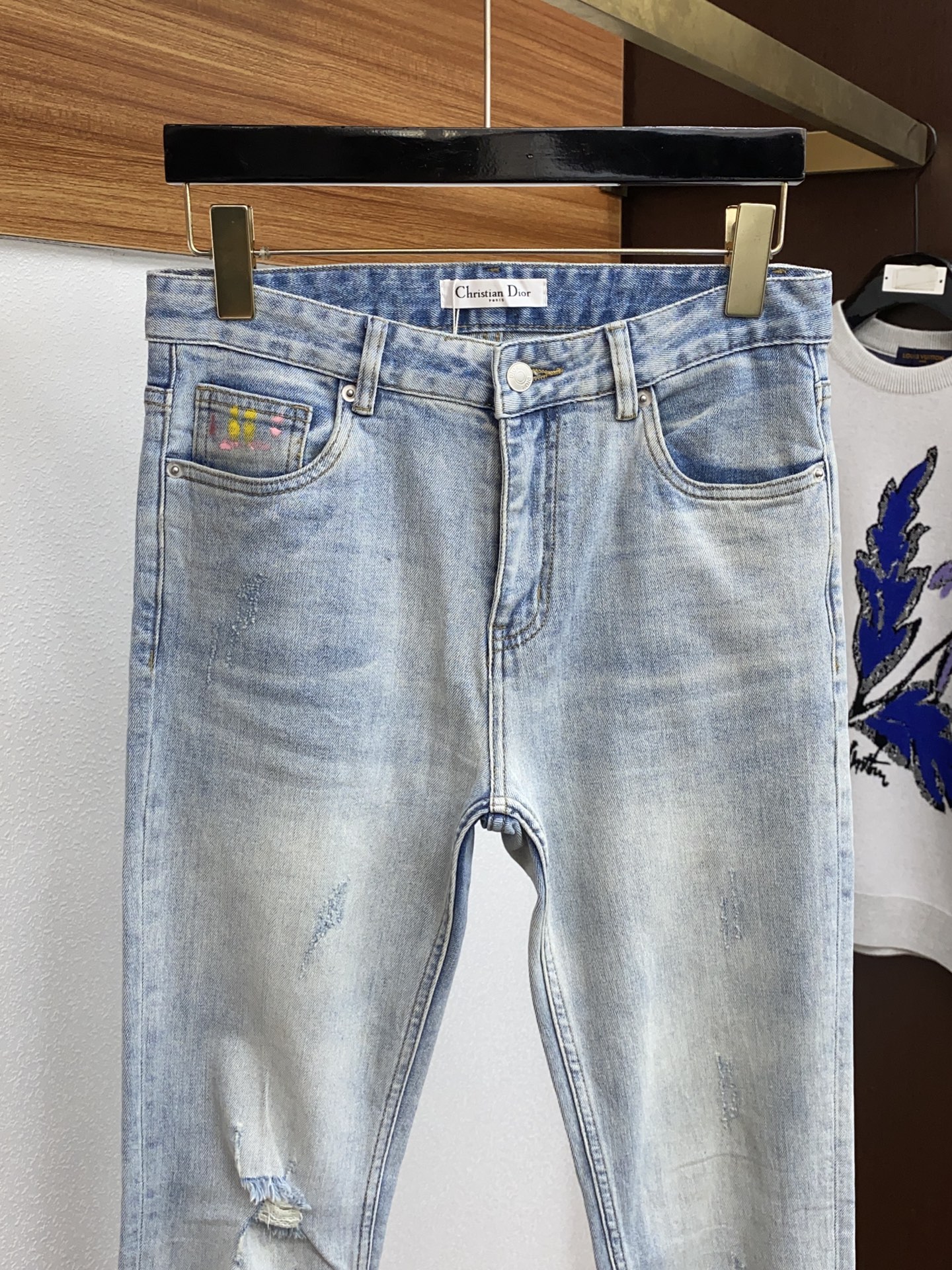  迪奥 早春款 男士牛仔裤原厂原布原洗水！进口原版水洗弹力面料，复杂的手工艺叠加，任何一个洗水环节多停留