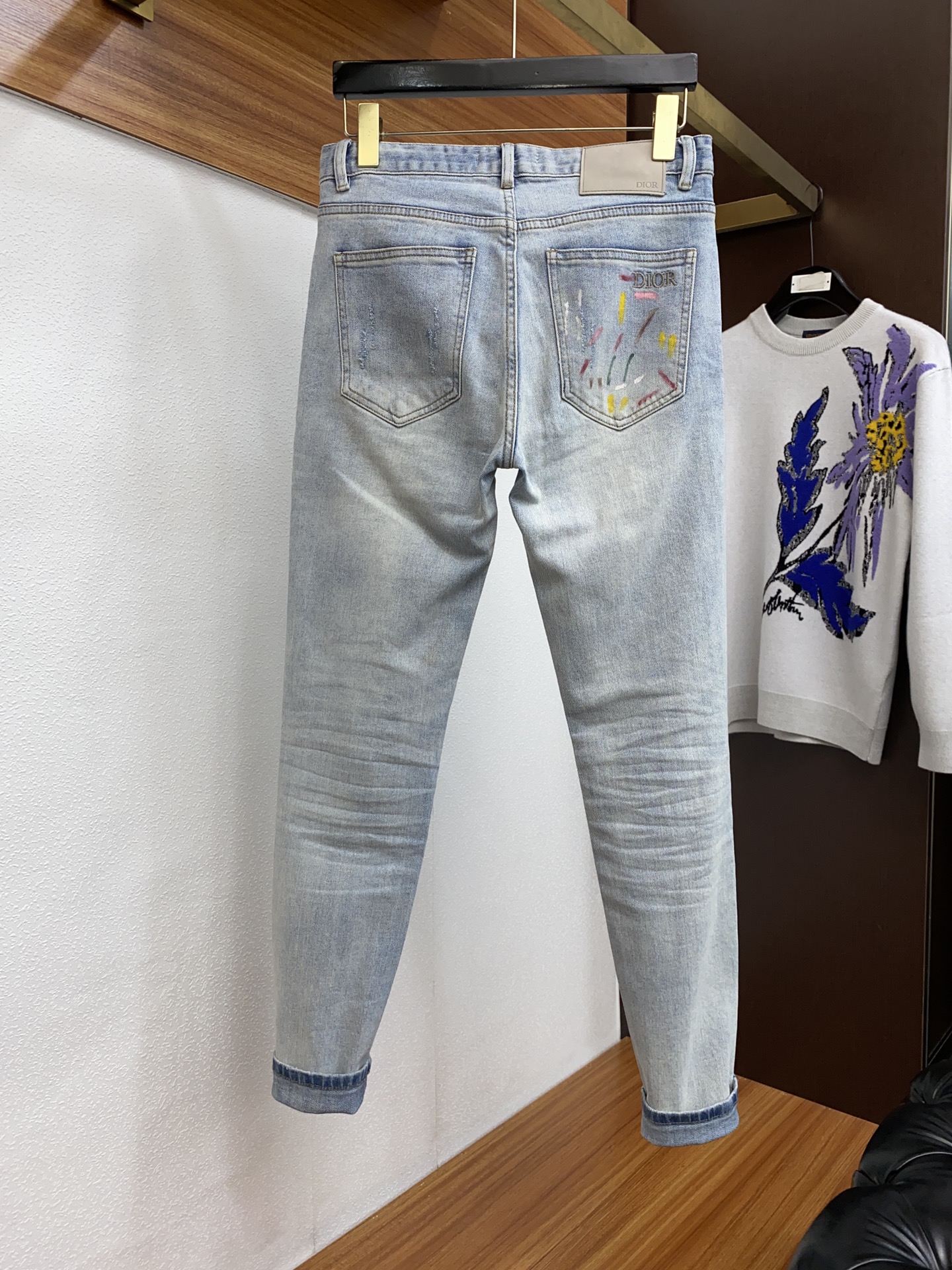  迪奥 早春款 男士牛仔裤原厂原布原洗水！进口原版水洗弹力面料，复杂的手工艺叠加，任何一个洗水环节多停留