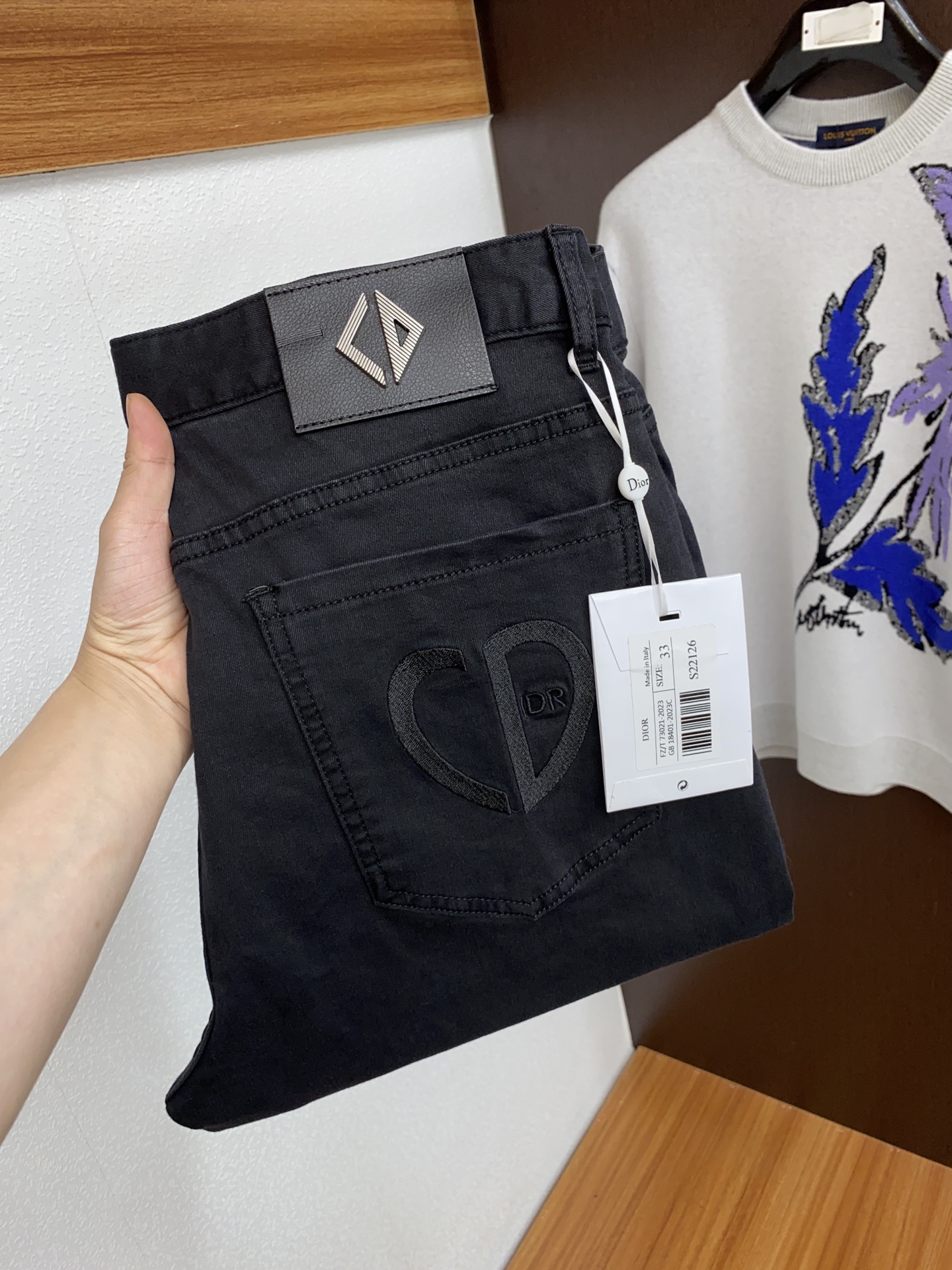 Dior Designer Clothing Jeans Men Genuine Leather Spring Collection