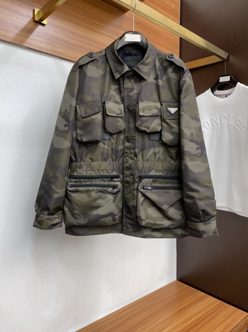 Prada Camouflage Multi-Pocket Casual Lightweight Jacket