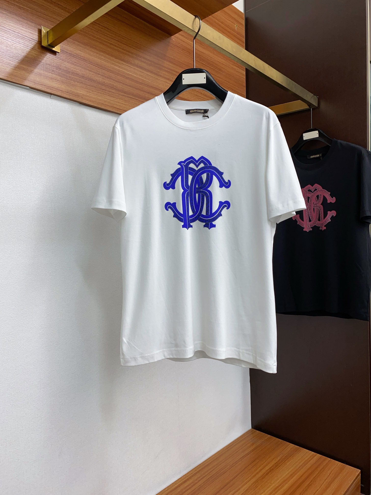 Roberto Cavalli Men's Short Sleeve T-Shirt with Logo - Spring/Summer Collection 2 i1711114244 4301 1
