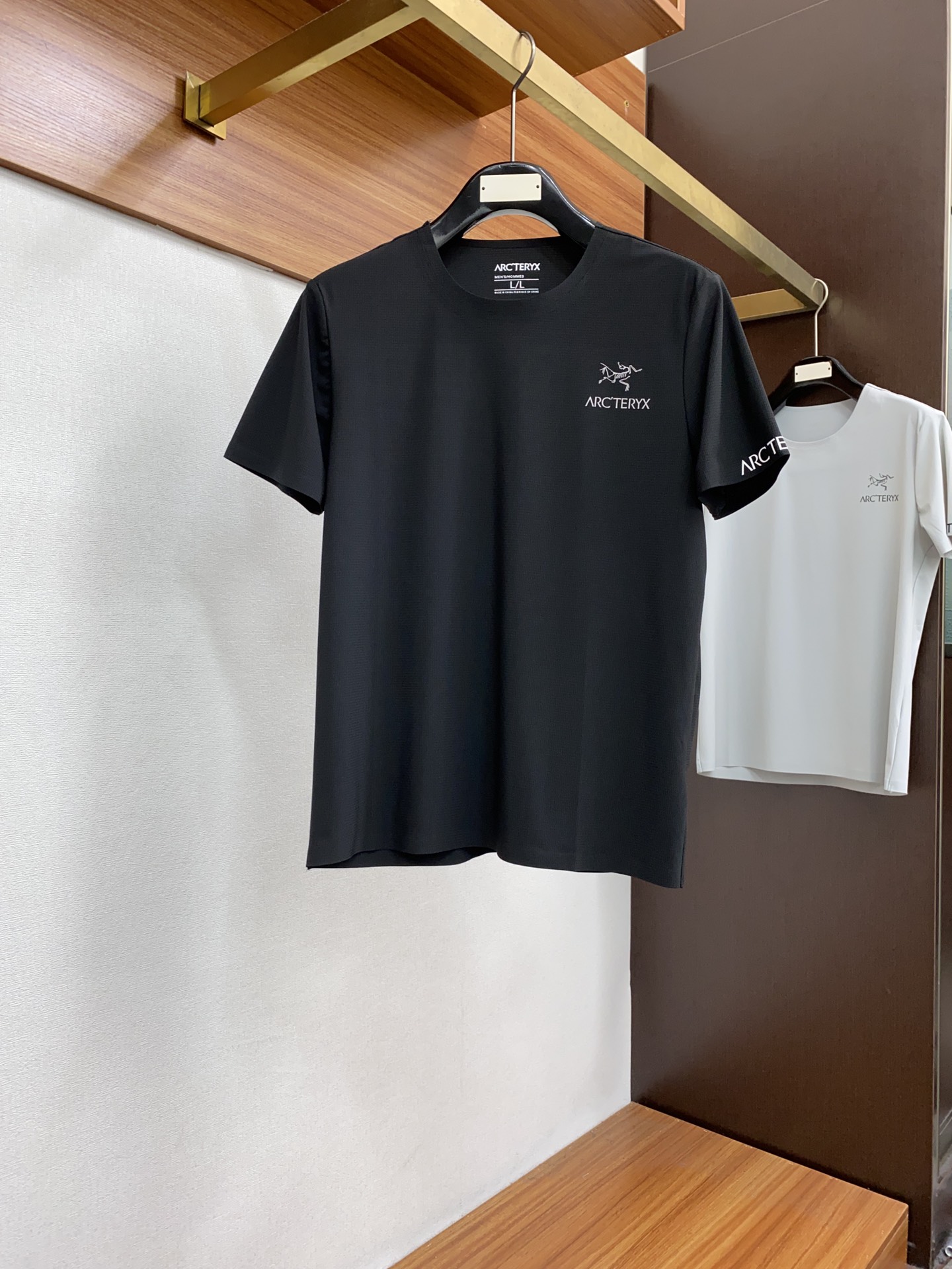 Arcteryx Diseñador
 Ropa Camiseta Negro Azul Gris Blanco Empalme Manga corta