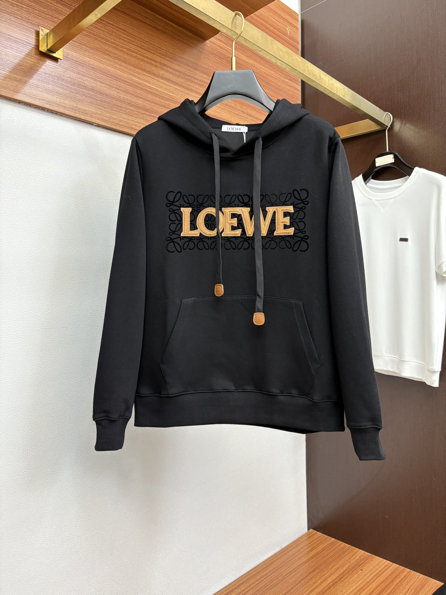 Loewe Kleding Pullover Geel Katoen Herfstcollectie Bovenzijde met capuchon