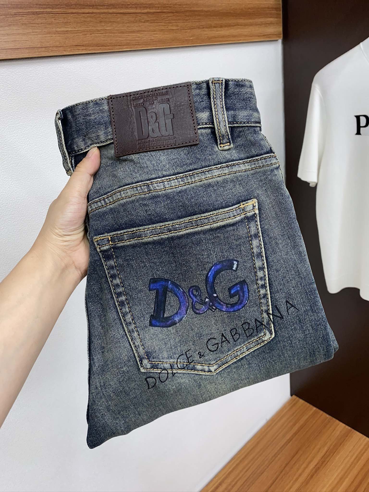  DG 24男士牛仔裤原厂原布原洗水！进口原版水洗弹力面料，复杂的手工艺叠加，任何一个洗水环节多停留几秒