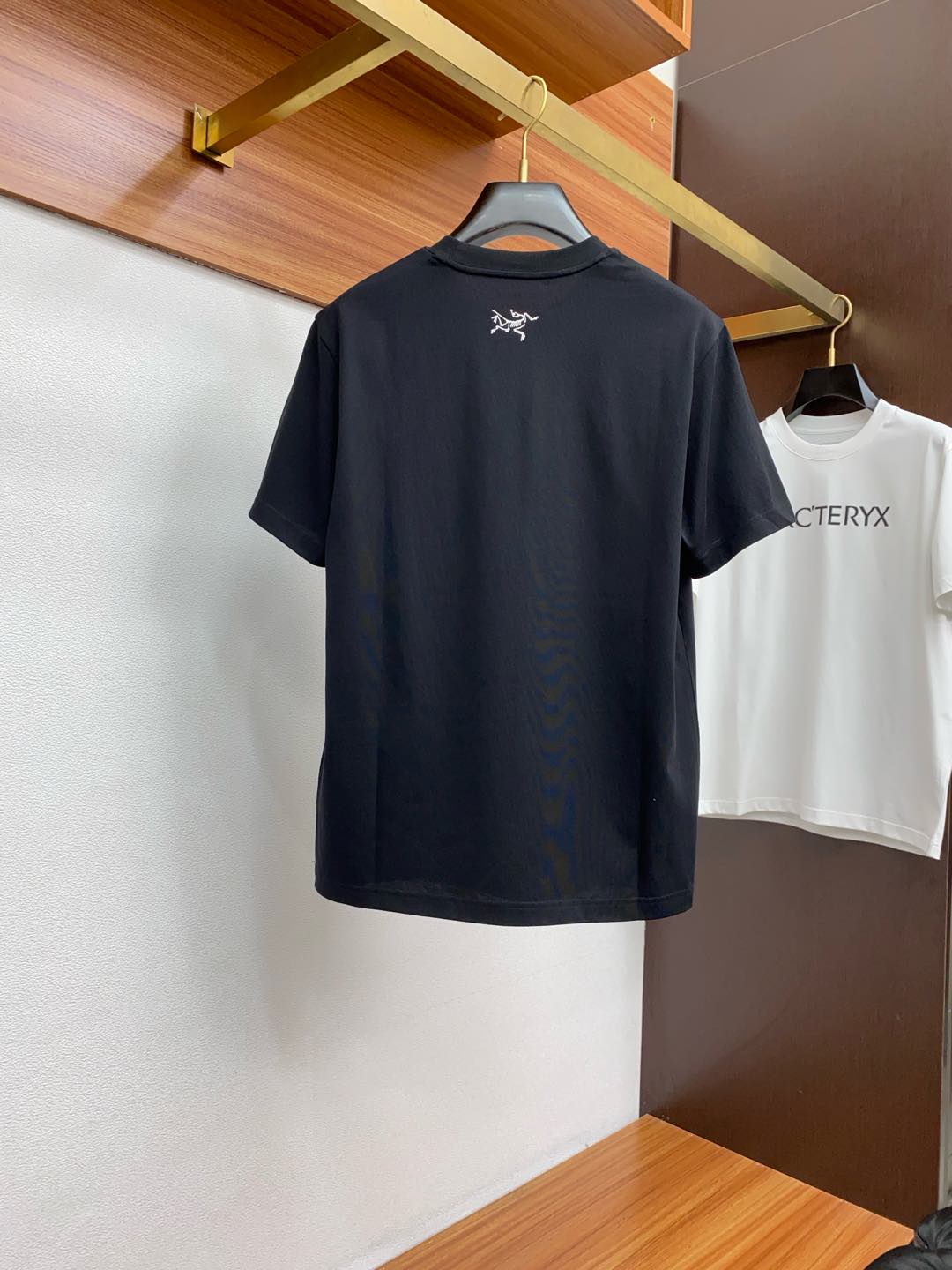  始祖鸟 M-xL 微阔偏大 2025 春夏新款短袖 整体上色泽较鲜明和光亮，手感顺滑揉软，悬垂感特强，