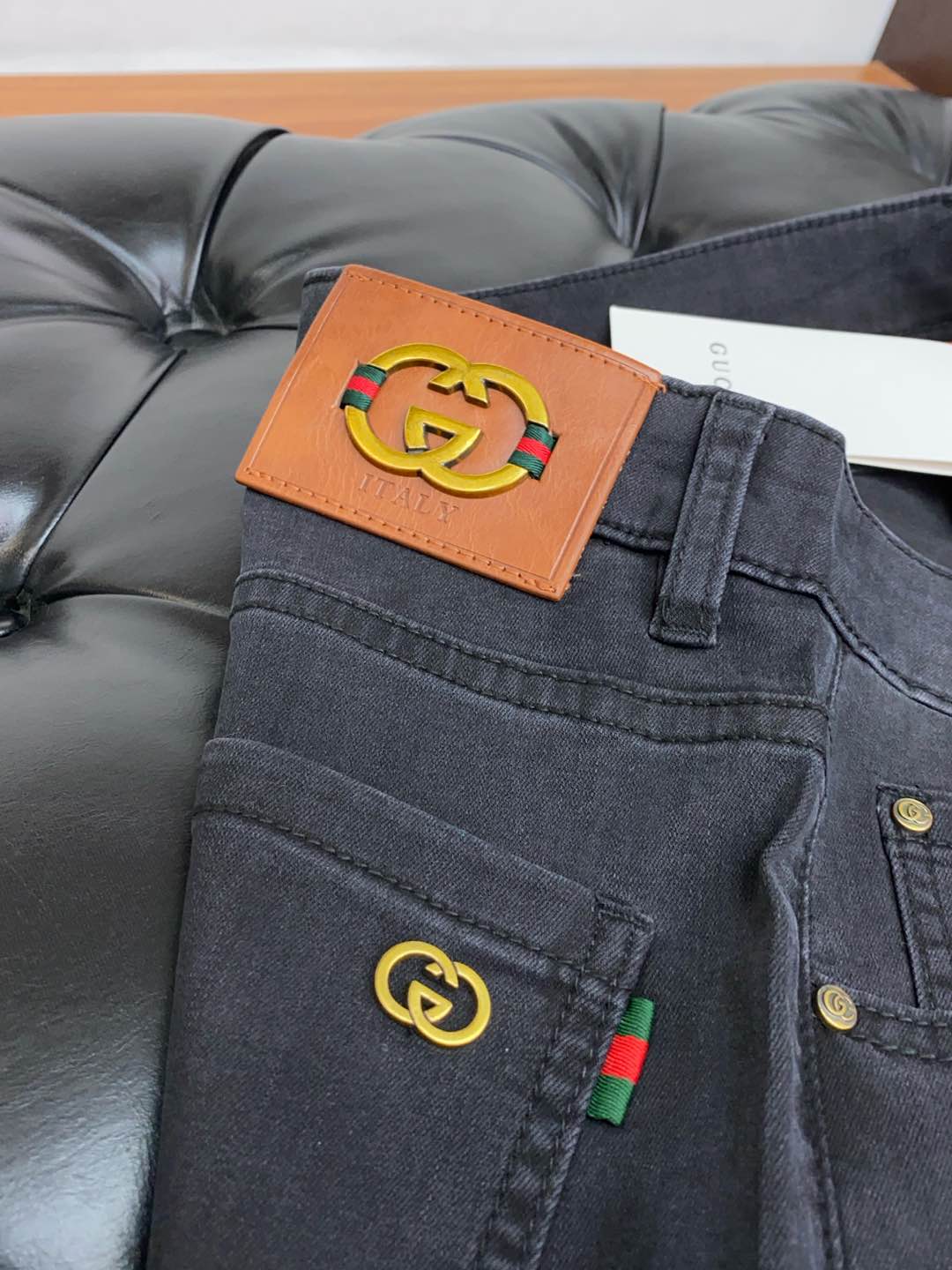  古奇 25春夏新品 修身原单男士水洗牛仔裤纯血统品 每季必出的类型，无需质疑的热卖王牌单品，符合四季最