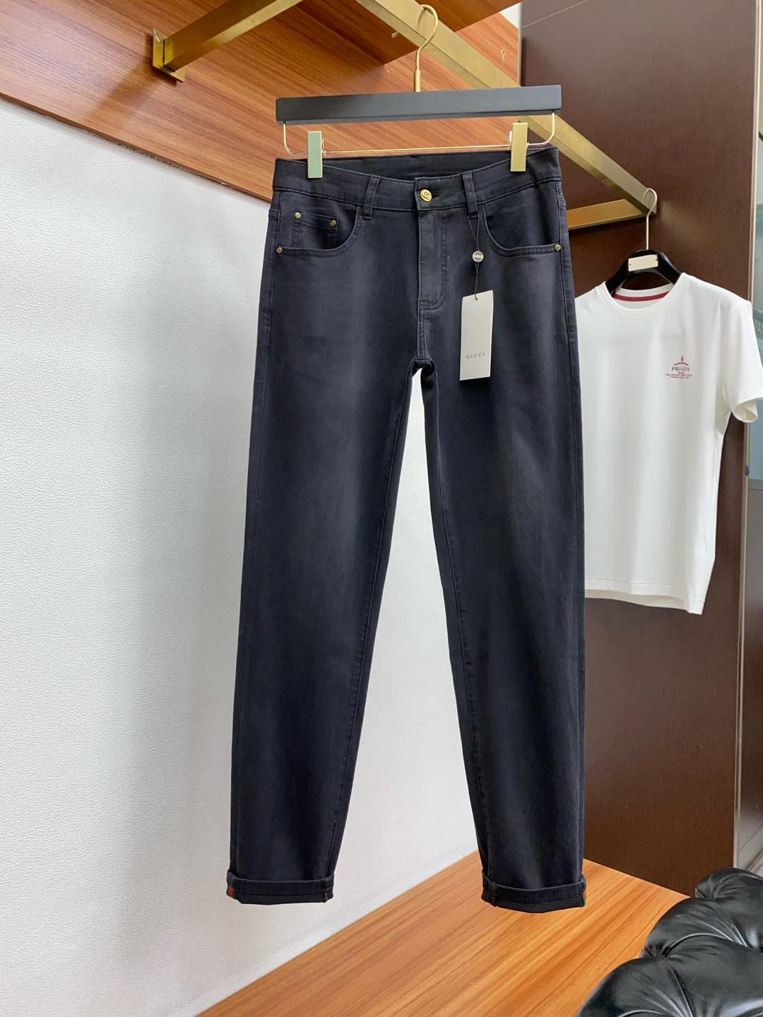  古奇 25春夏新品 修身原单男士水洗牛仔裤纯血统品 每季必出的类型，无需质疑的热卖王牌单品，符合四季最