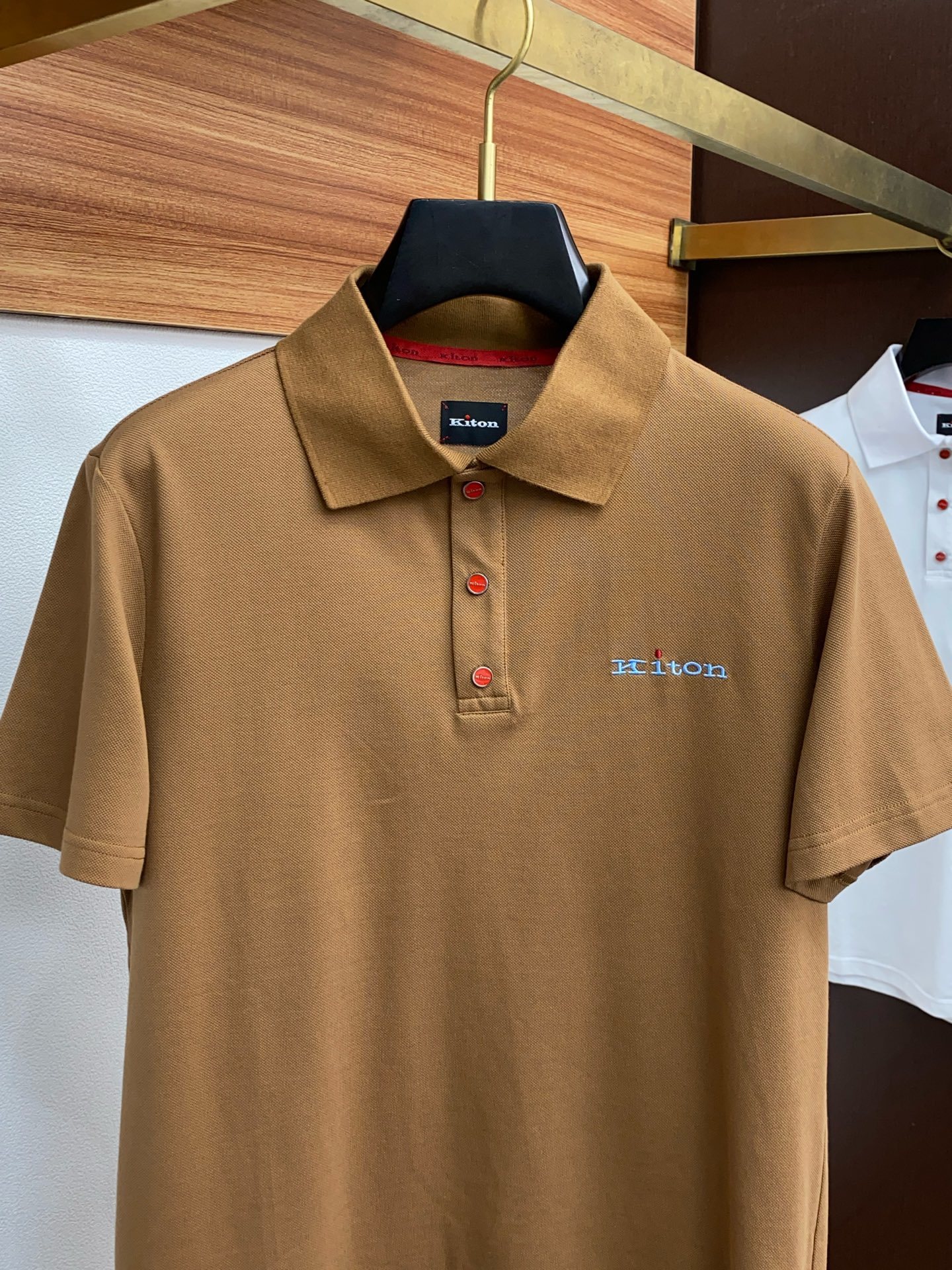 Kiton 官方新款 专柜同步上市 奇顿 男士高埃及棉面料商务休闲翻领短袖POLO衫!胸口精致刺绣,高