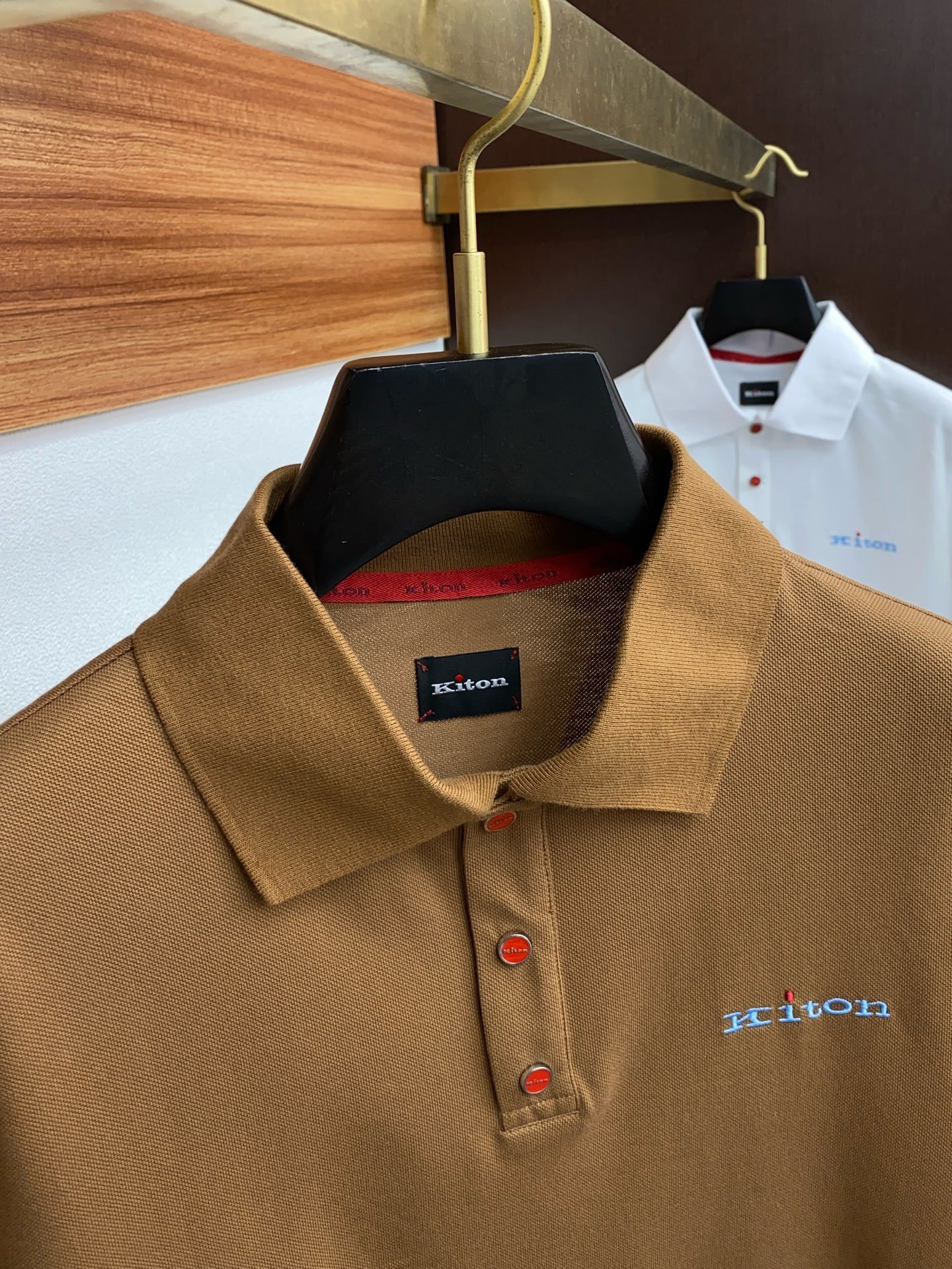 Kiton 官方新款 专柜同步上市 奇顿 男士高埃及棉面料商务休闲翻领短袖POLO衫!胸口精致刺绣,高