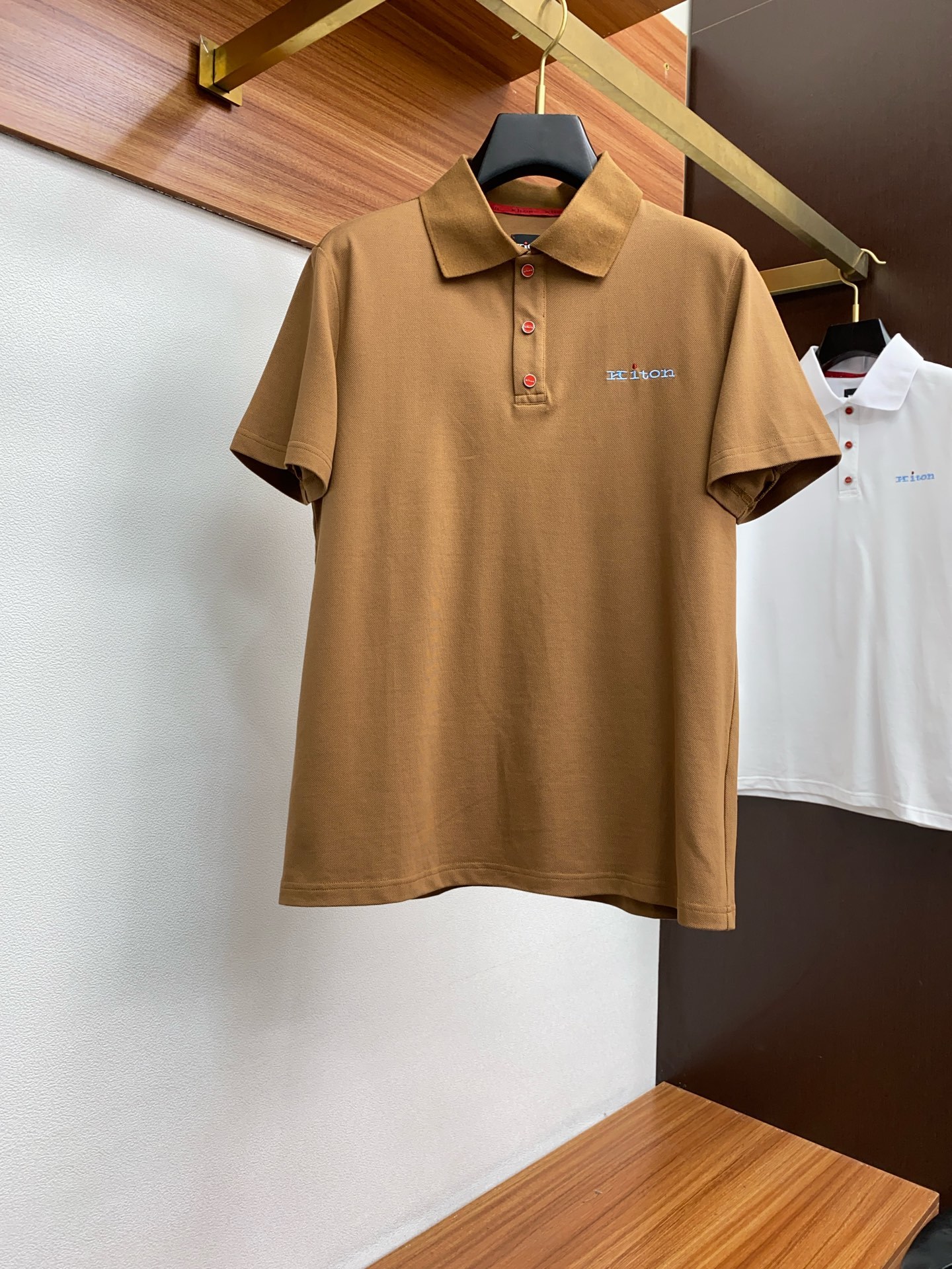 Kiton 官方新款 专柜同步上市 奇顿 男士高埃及棉面料商务休闲翻领短袖POLO衫!胸口精致刺绣,高